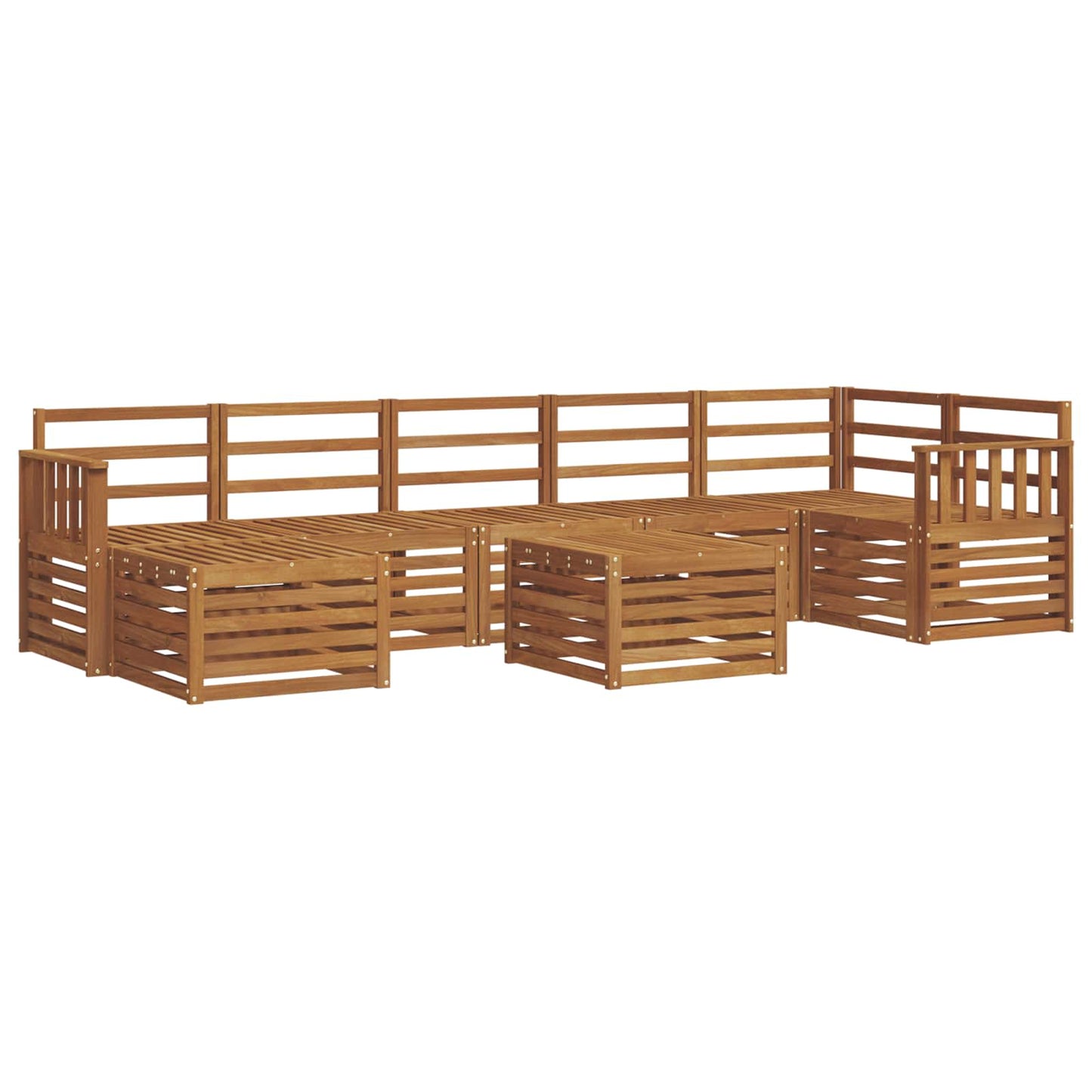 Outdoor-Sofagarnitur 8 pcs Natur Massivholz Akazie