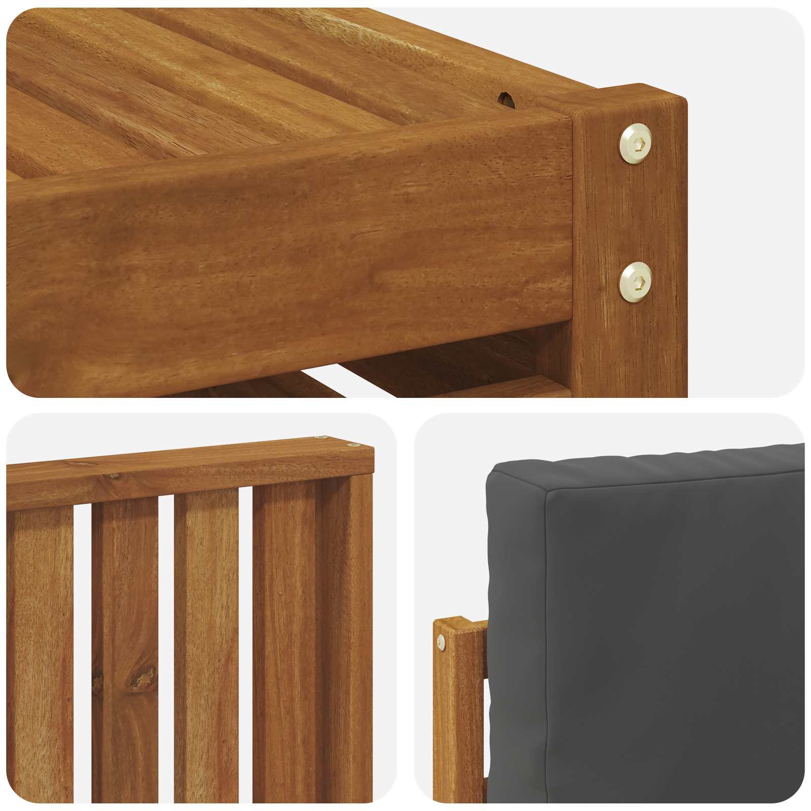 Outdoor-Sofagarnitur 8 stk. Natur und Anthrazit