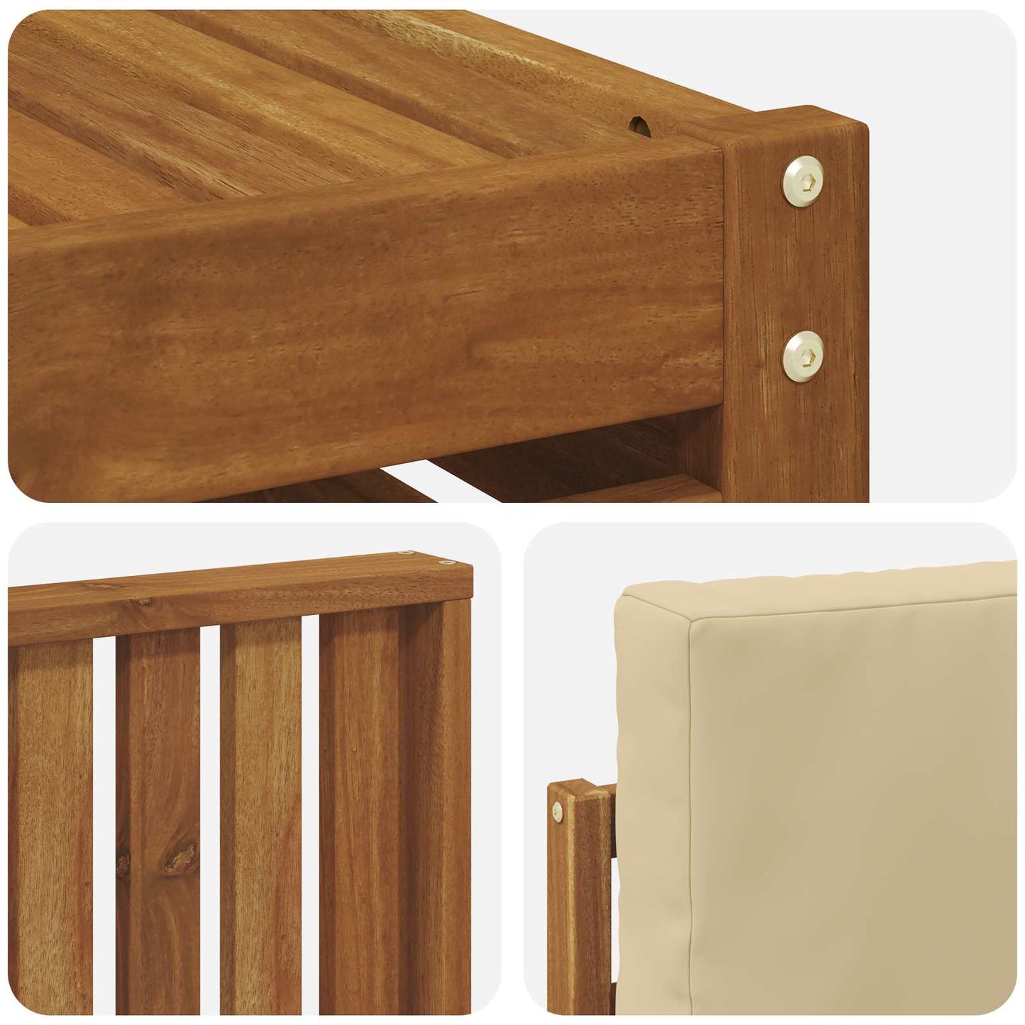 Outdoor-Sofagarnitur 8 stk. Natur und Beige