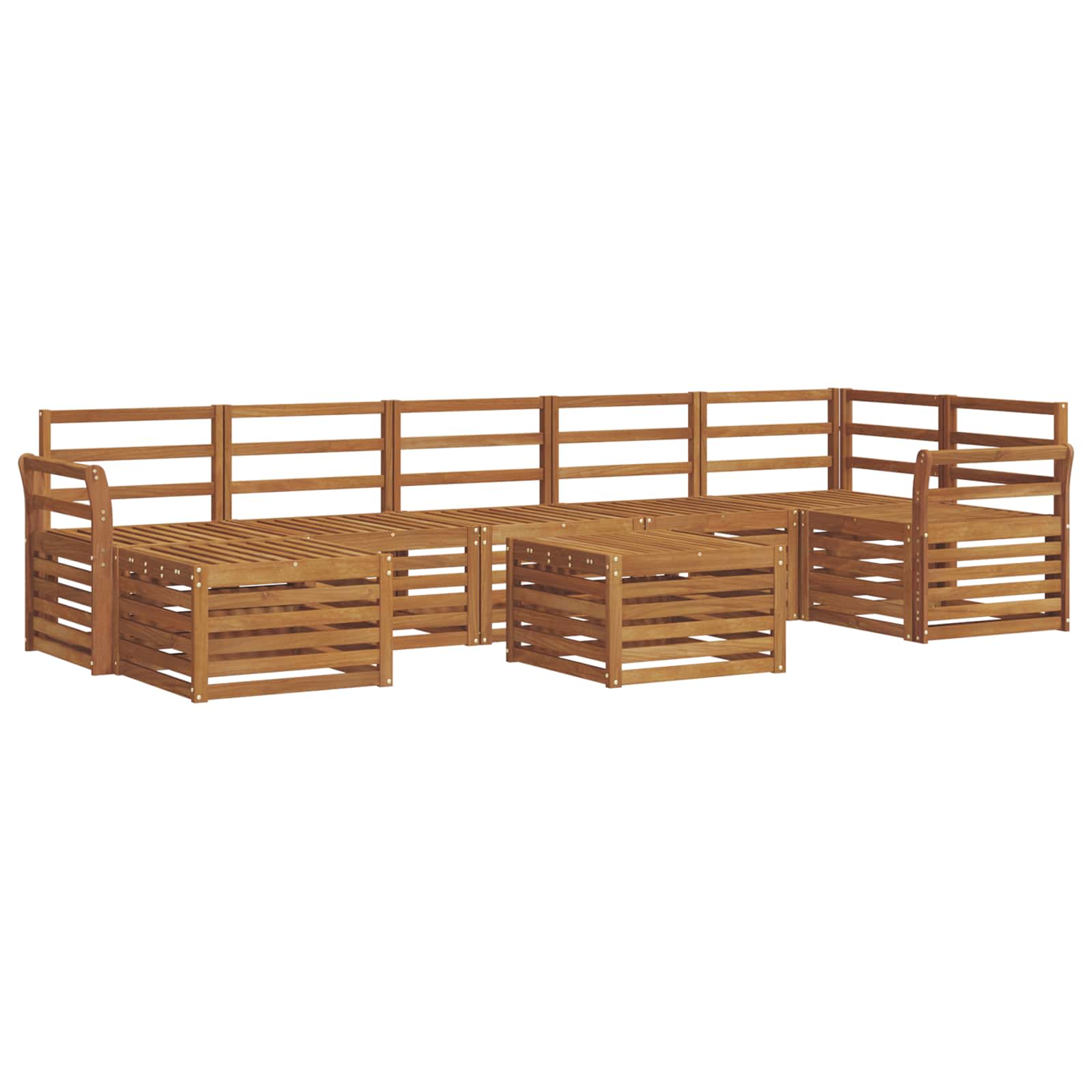 Outdoor-Sofagarnitur 8 pcs Natur Massivholz Akazie