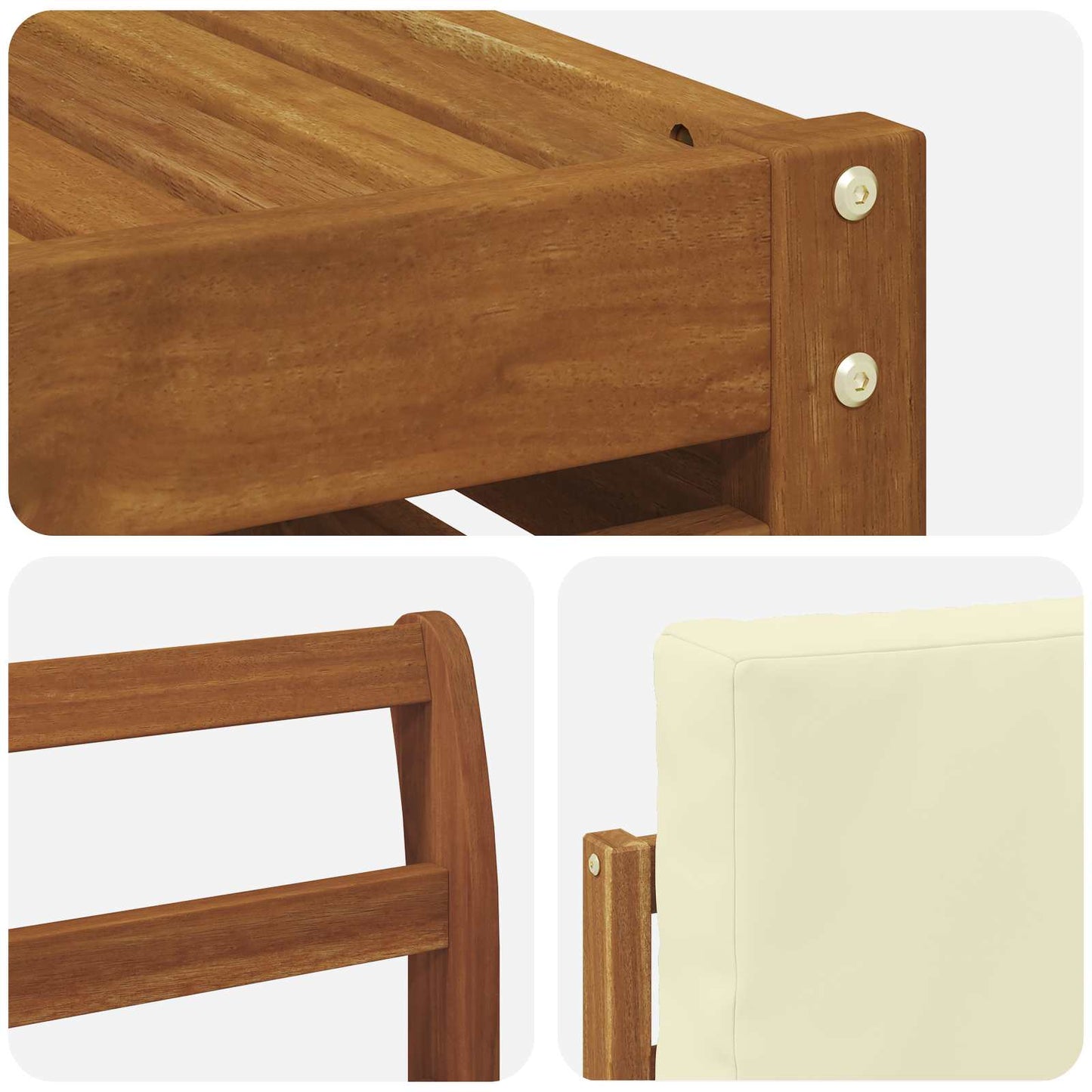 Outdoor-Sofagarnitur 8 stk. Natur und Creme