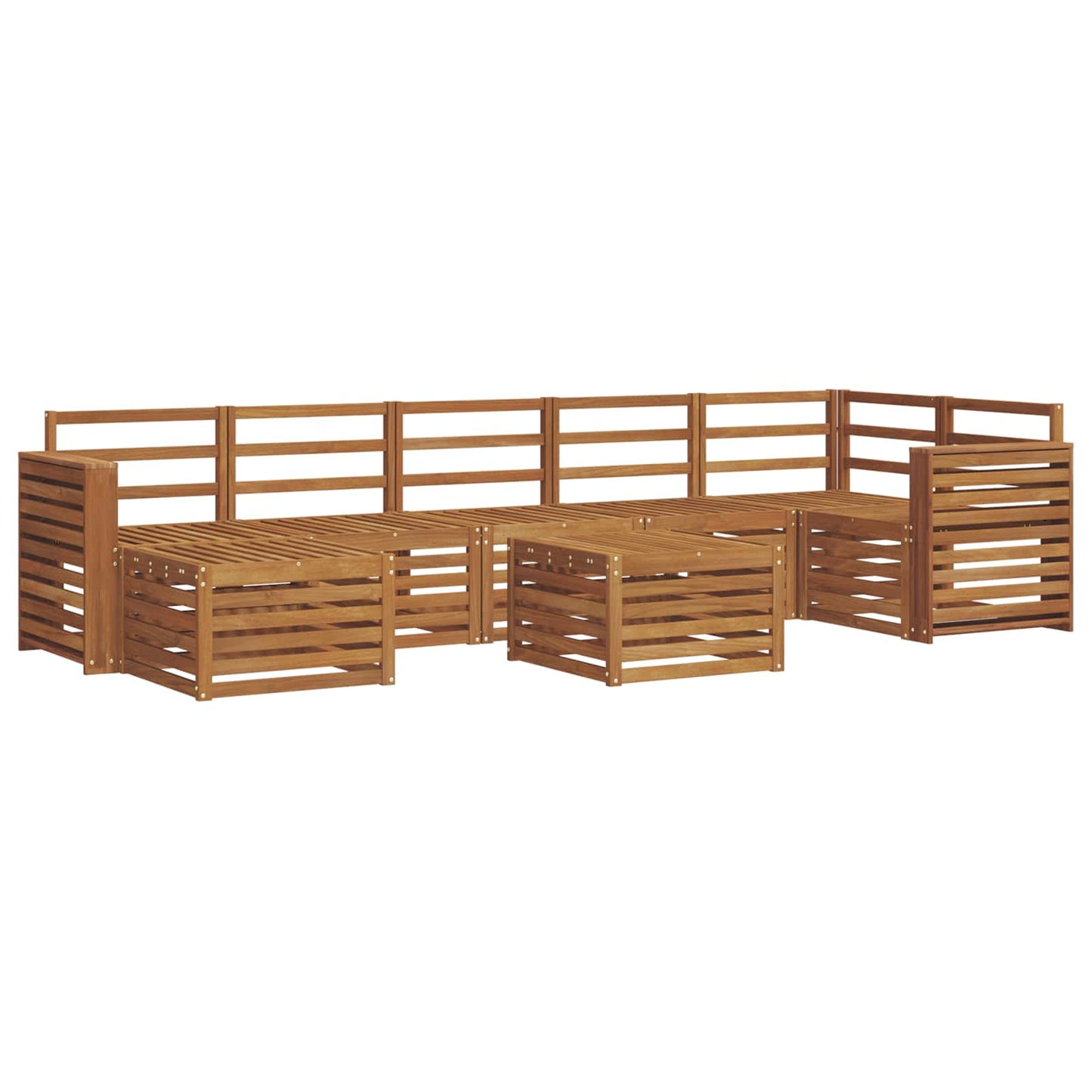 Outdoor-Sofagarnitur 8 pcs Natur Massivholz Akazie