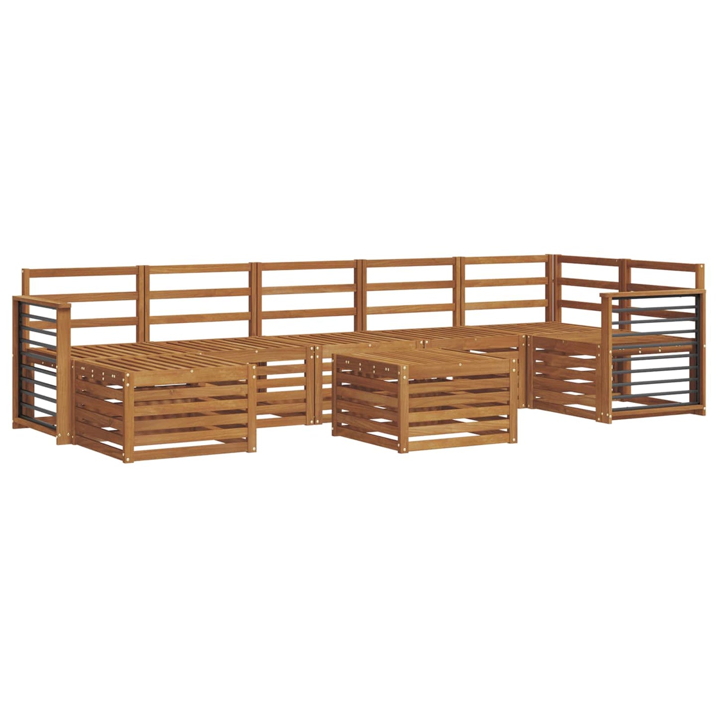 Sofagarnituren 8 pcs Natur Massivholz Akazie