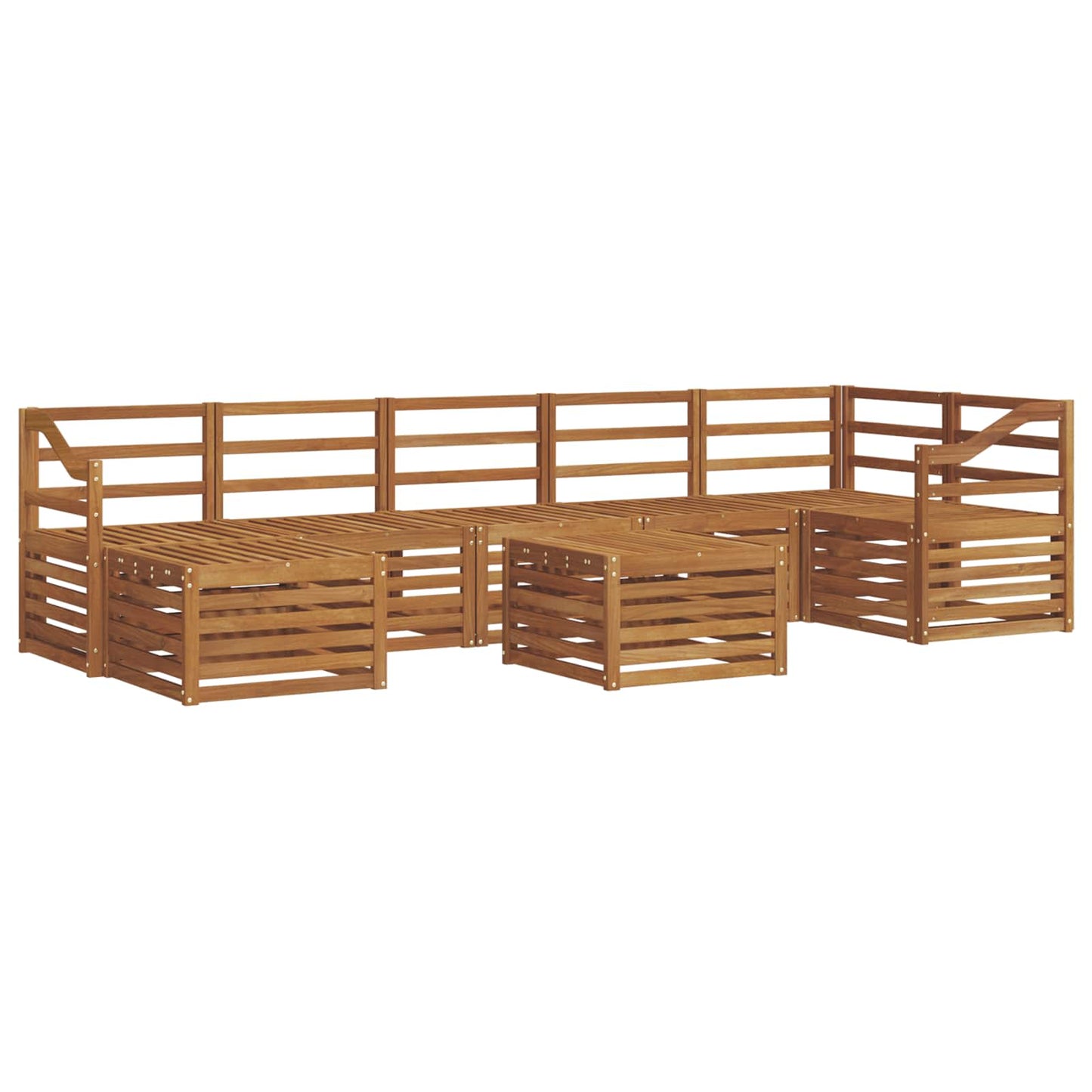 Outdoor-Sofagarnitur 8 pcs Natur Massivholz Akazie