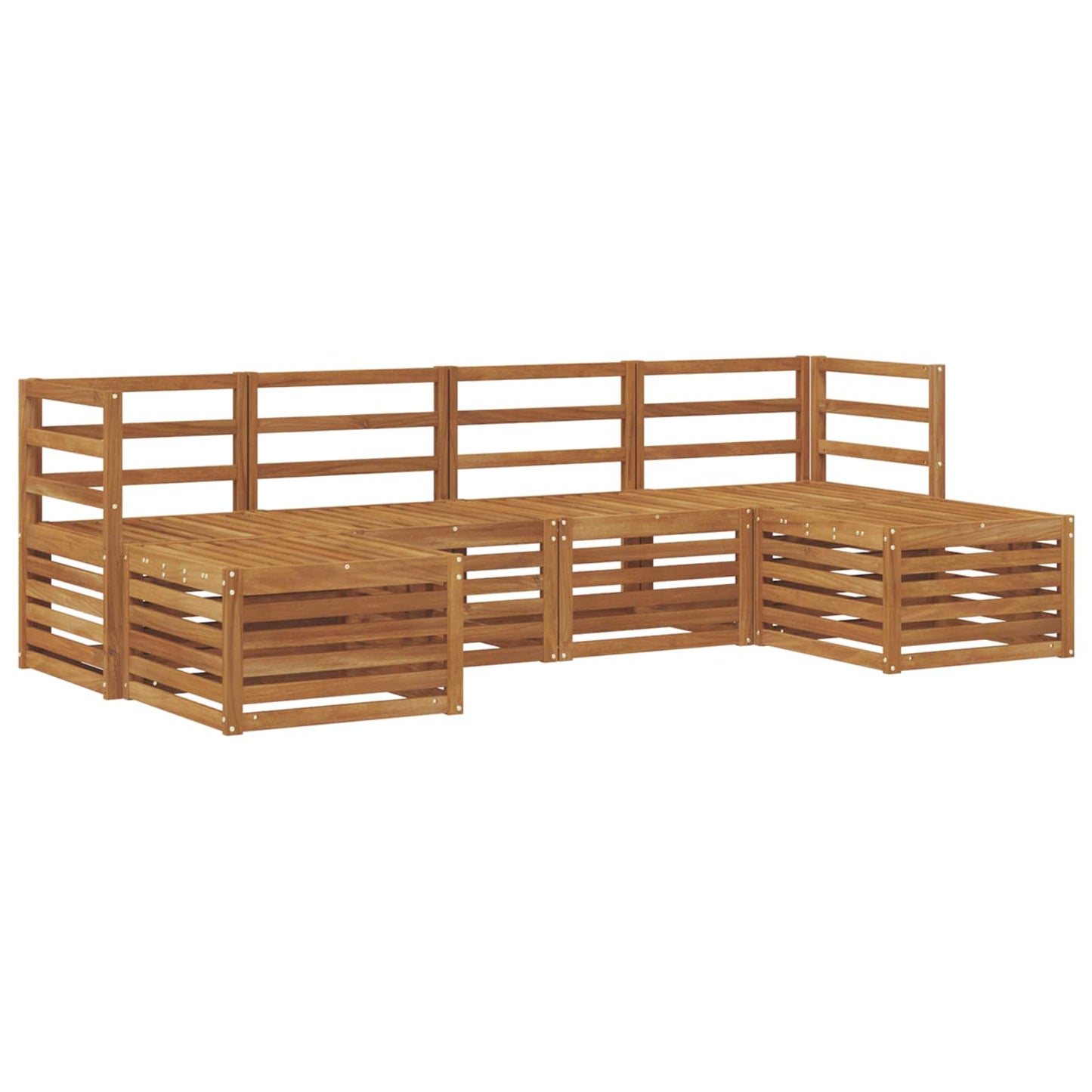 Sofagarnituren 6 pcs Natur Massivholz Akazie