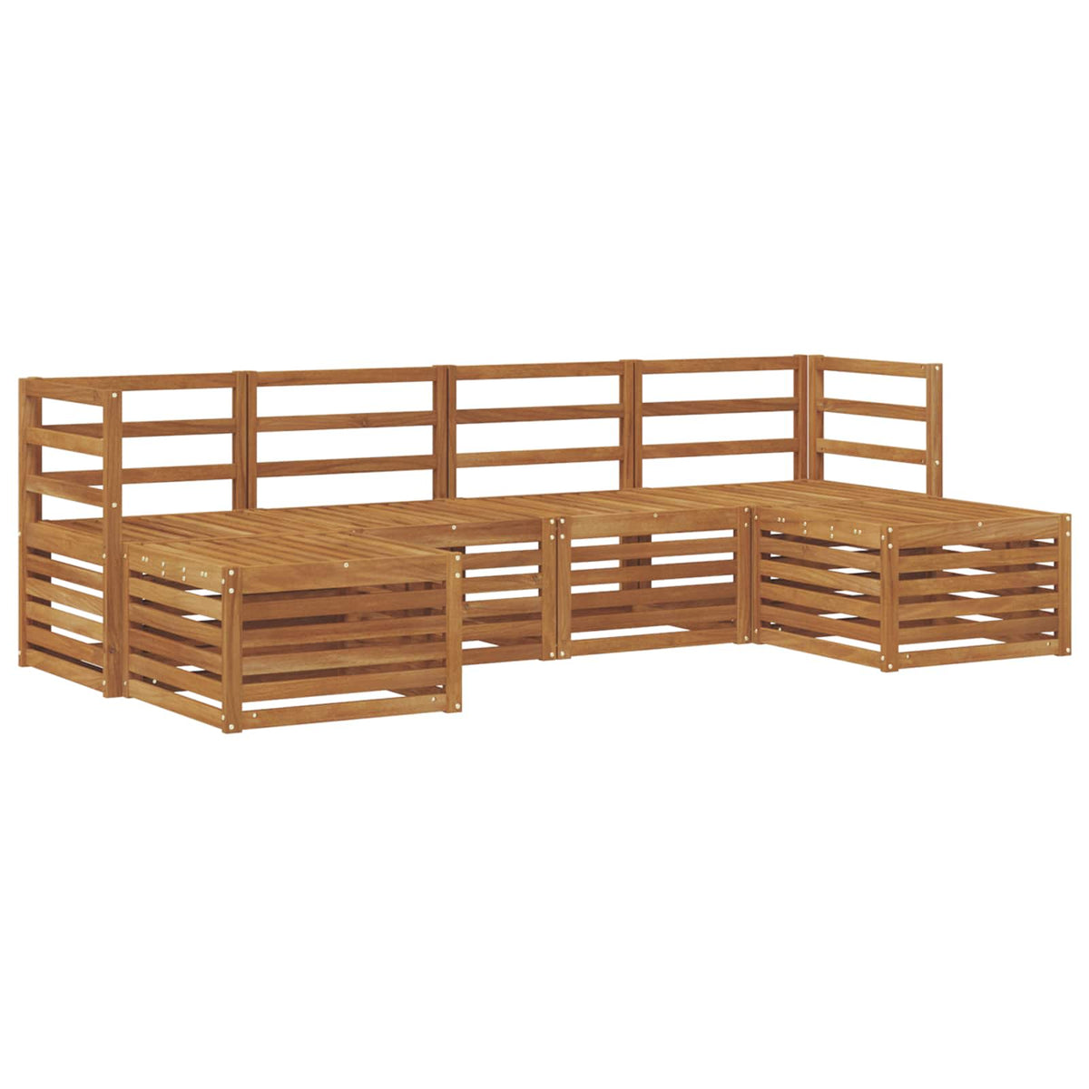 Outdoor-Sofagarnitur 6 stk. Natur