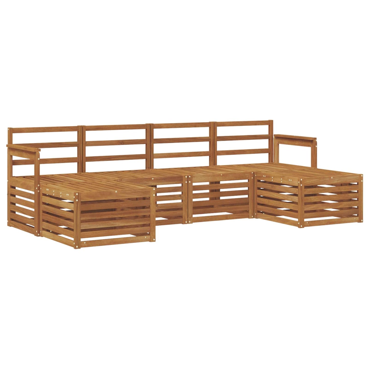 Sofagarnituren 6 pcs Natur Massivholz Akazie