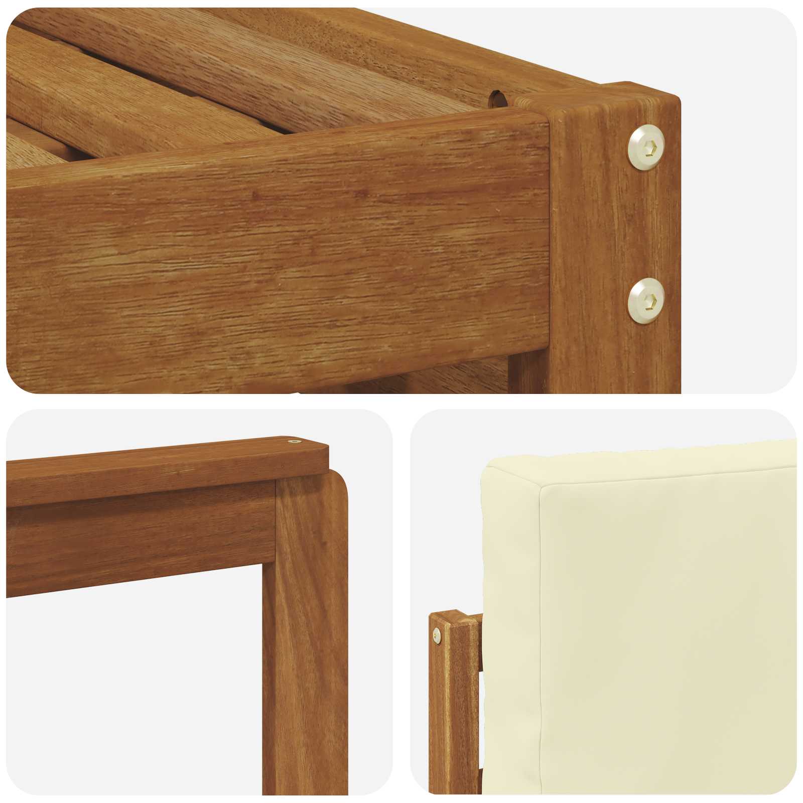Outdoor-Sofagarnitur 6 stk. Natur und Creme