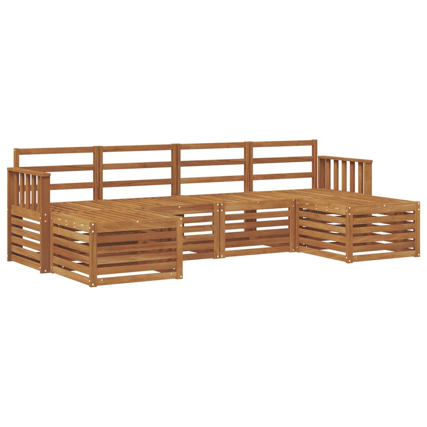 Sofagarnituren 6 pcs Natur Massivholz Akazie