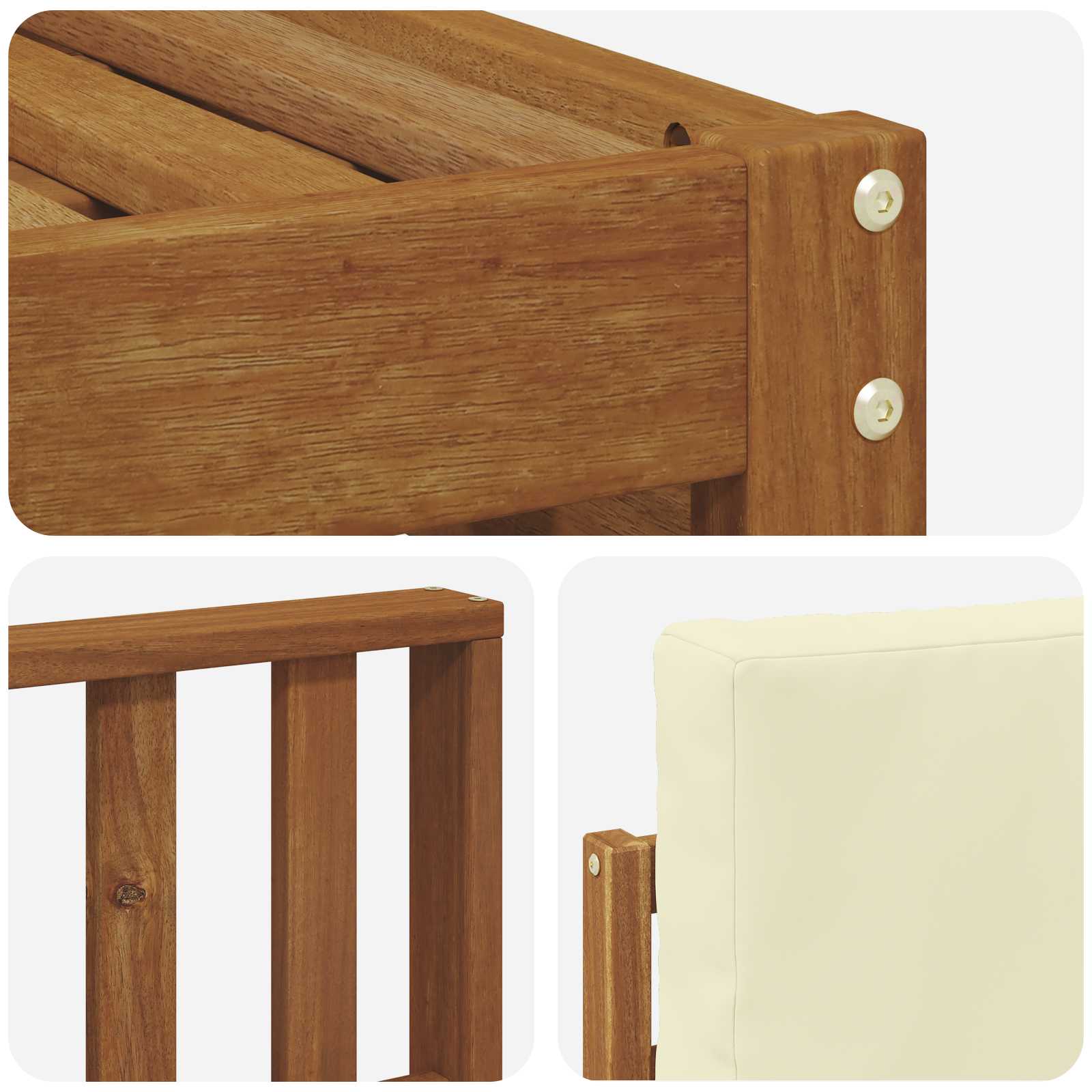 Outdoor-Sofagarnitur 6 stk. Natur und Creme