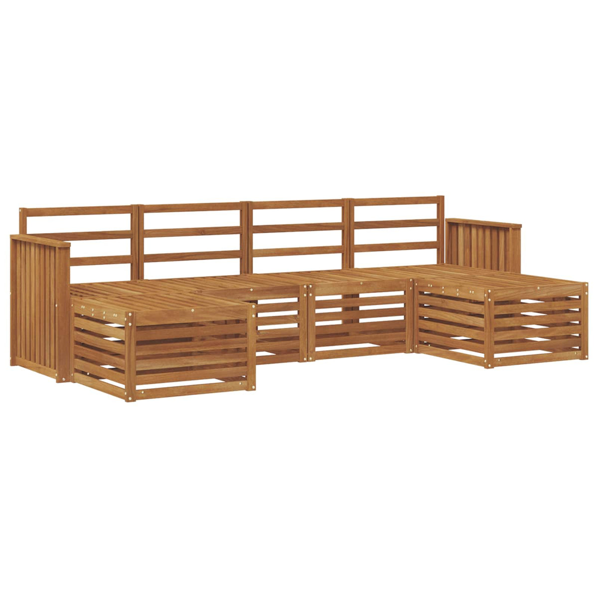 Outdoor-Sofagarnitur 6 stk. Natur