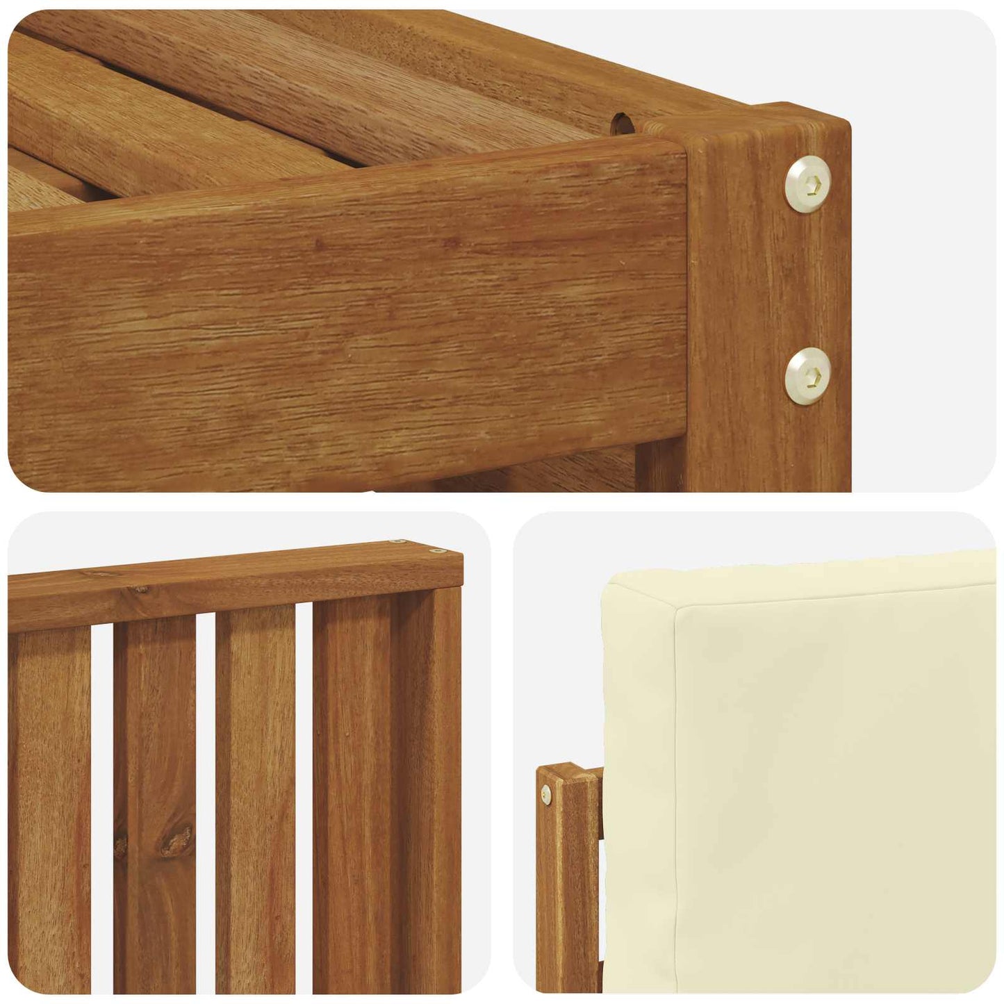 Outdoor-Sofagarnitur 6 stk. Natur und Creme