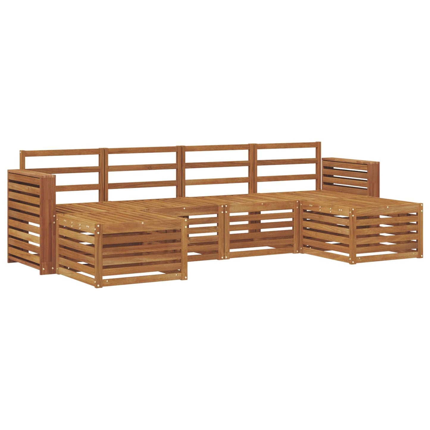 Sofagarnituren 6 pcs Natur Massivholz Akazie