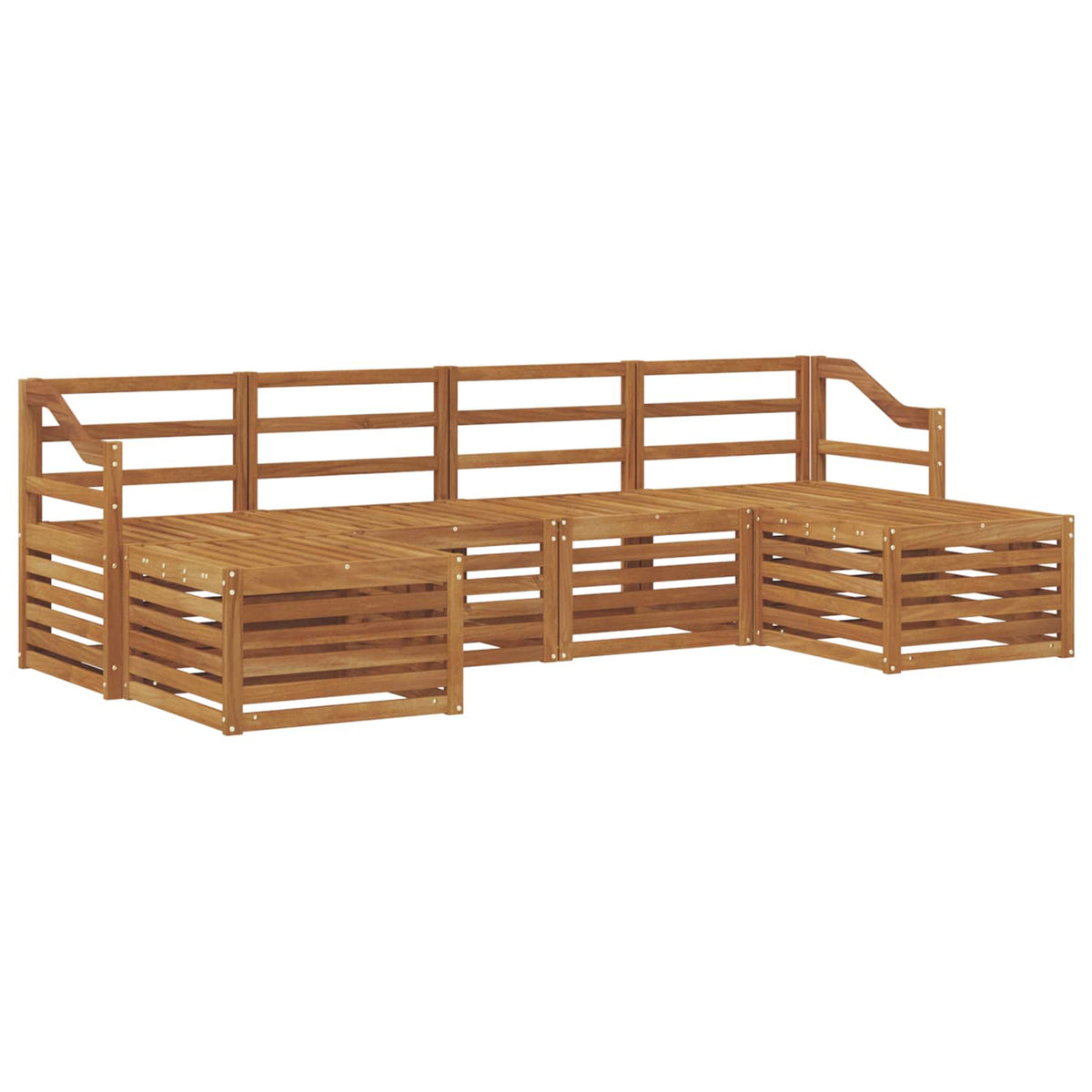 Outdoor-Sofagarnitur 6 stk. Natur