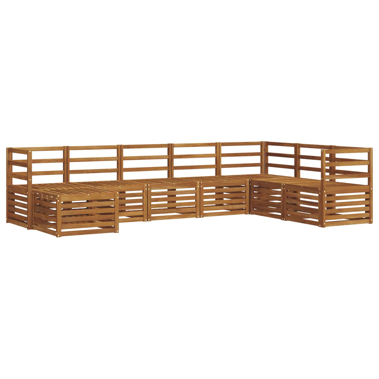 Outdoor-Sofagarnitur 8 pcs Natur Massivholz Akazie