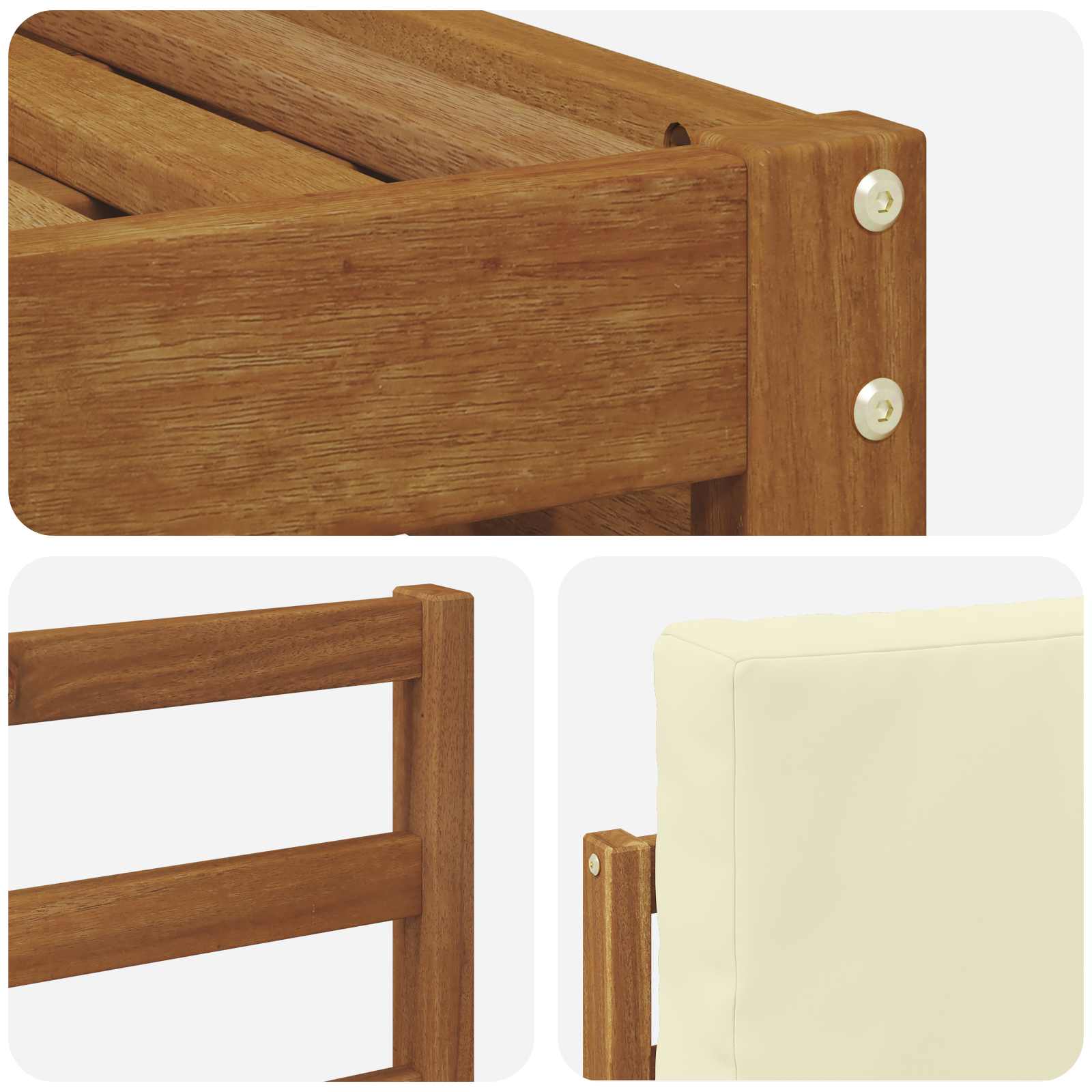 Outdoor-Sofagarnitur 8 stk. Natur und Creme