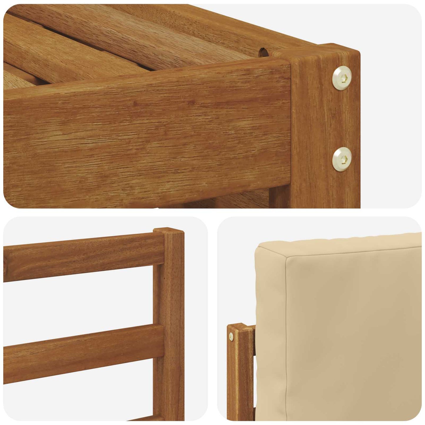 Outdoor-Sofagarnitur 8 stk. Natur und Beige