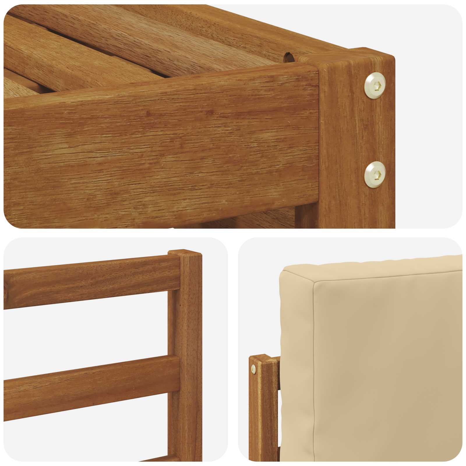 Outdoor-Sofagarnitur 8 stk. Natur und Beige