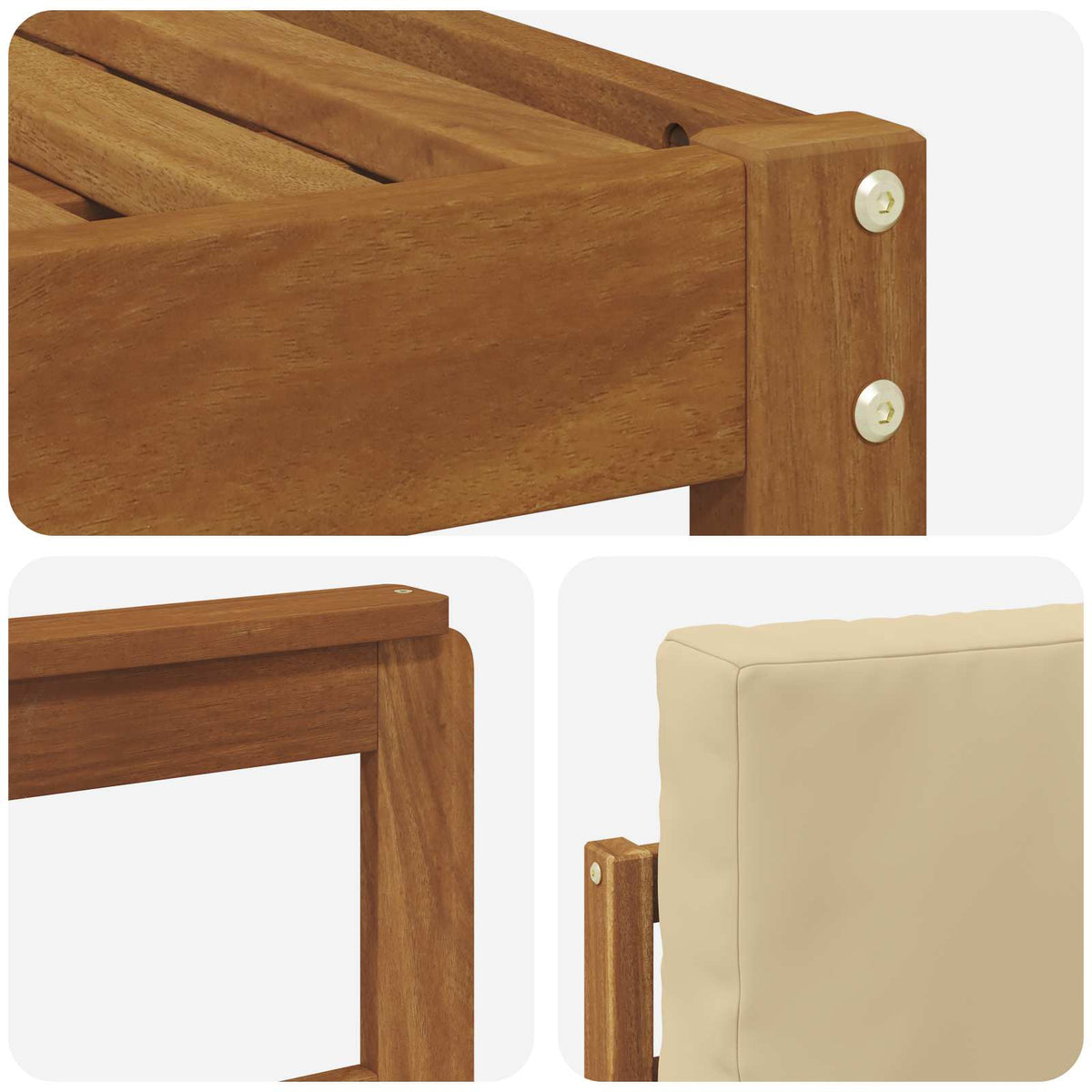Outdoor-Sofagarnitur 8 stk. Natur und Beige