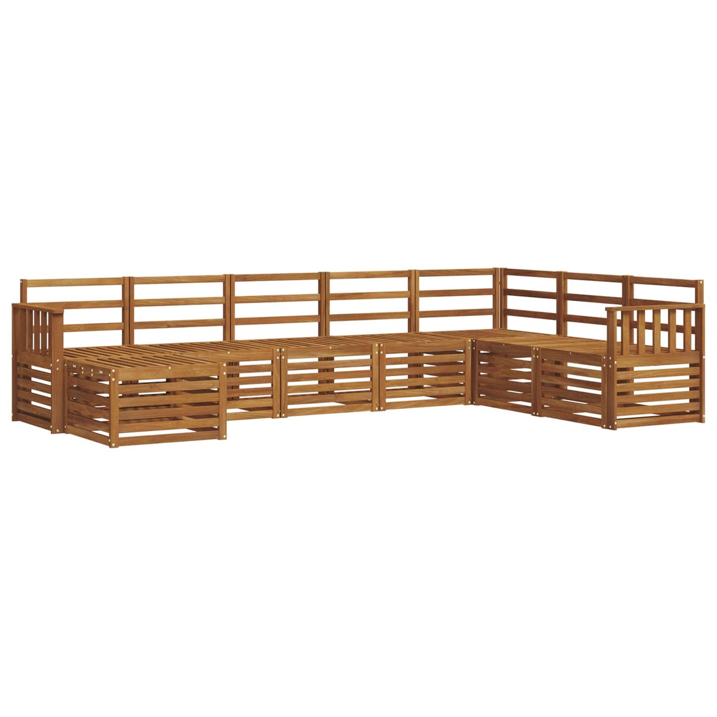 Outdoor-Sofagarnitur 8 pcs Natur Massivholz Akazie