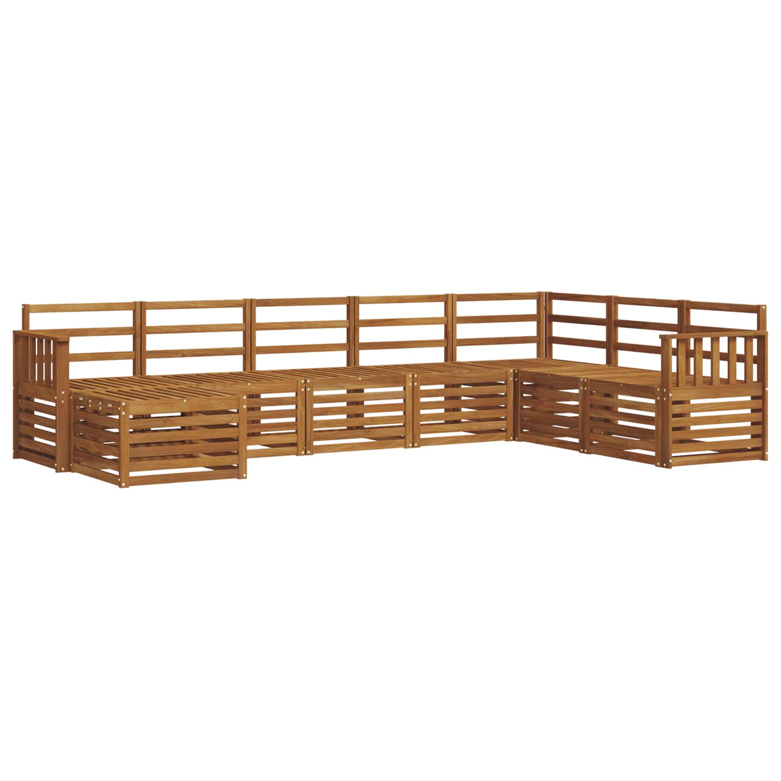 Outdoor-Sofagarnitur 8 pcs Natur Massivholz Akazie