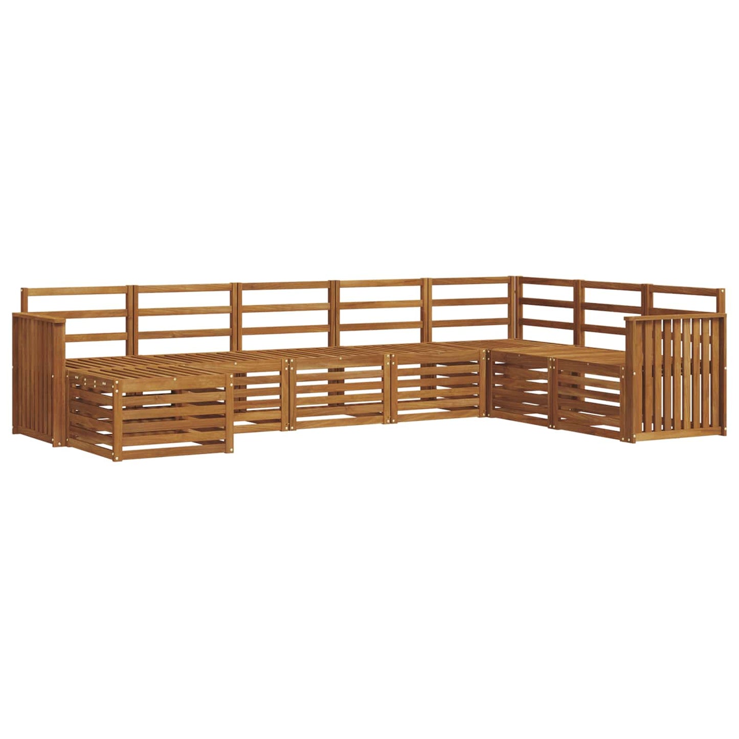 Outdoor-Sofagarnitur 8 pcs Natur Massivholz Akazie