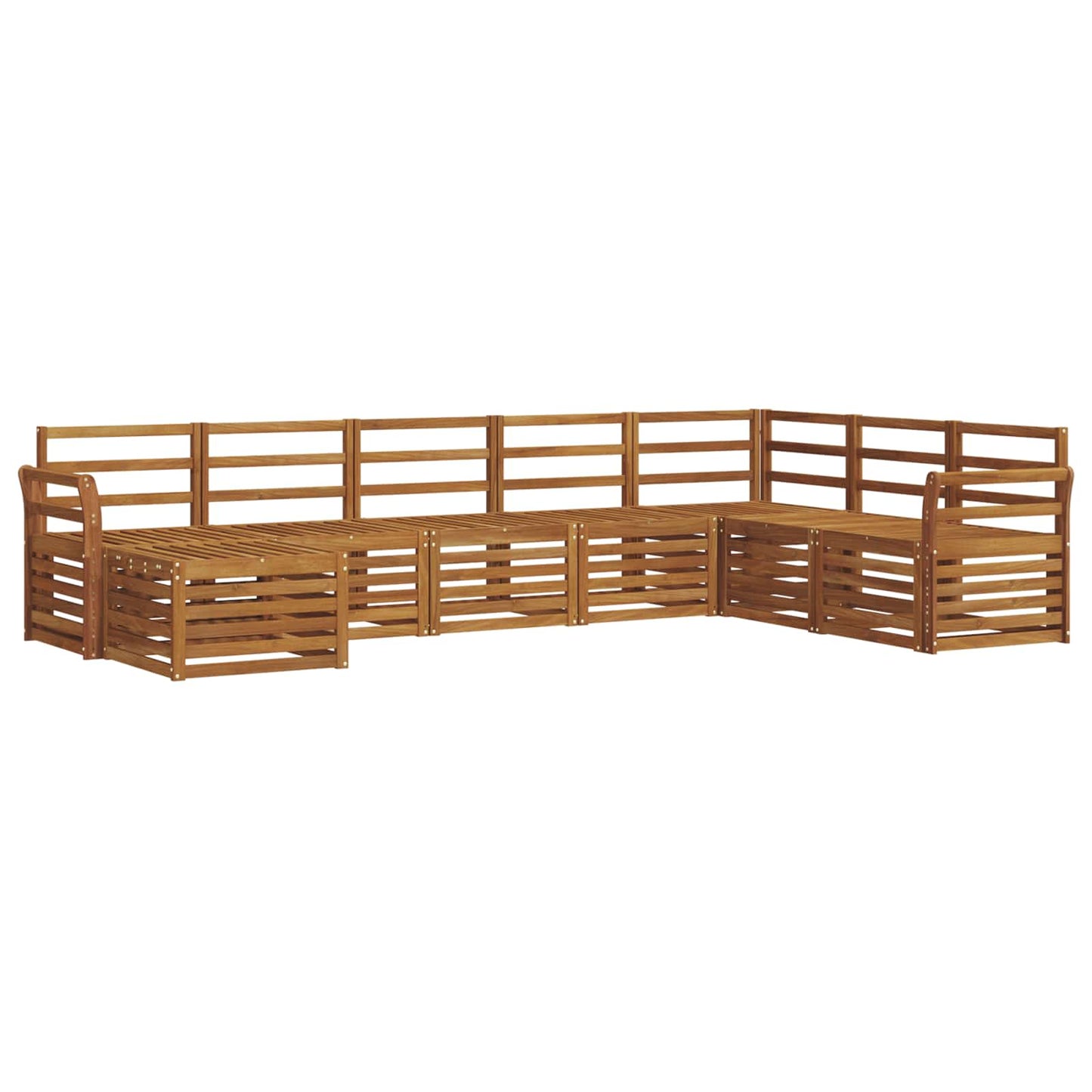 Outdoor-Sofagarnitur 8 pcs Natur Massivholz Akazie