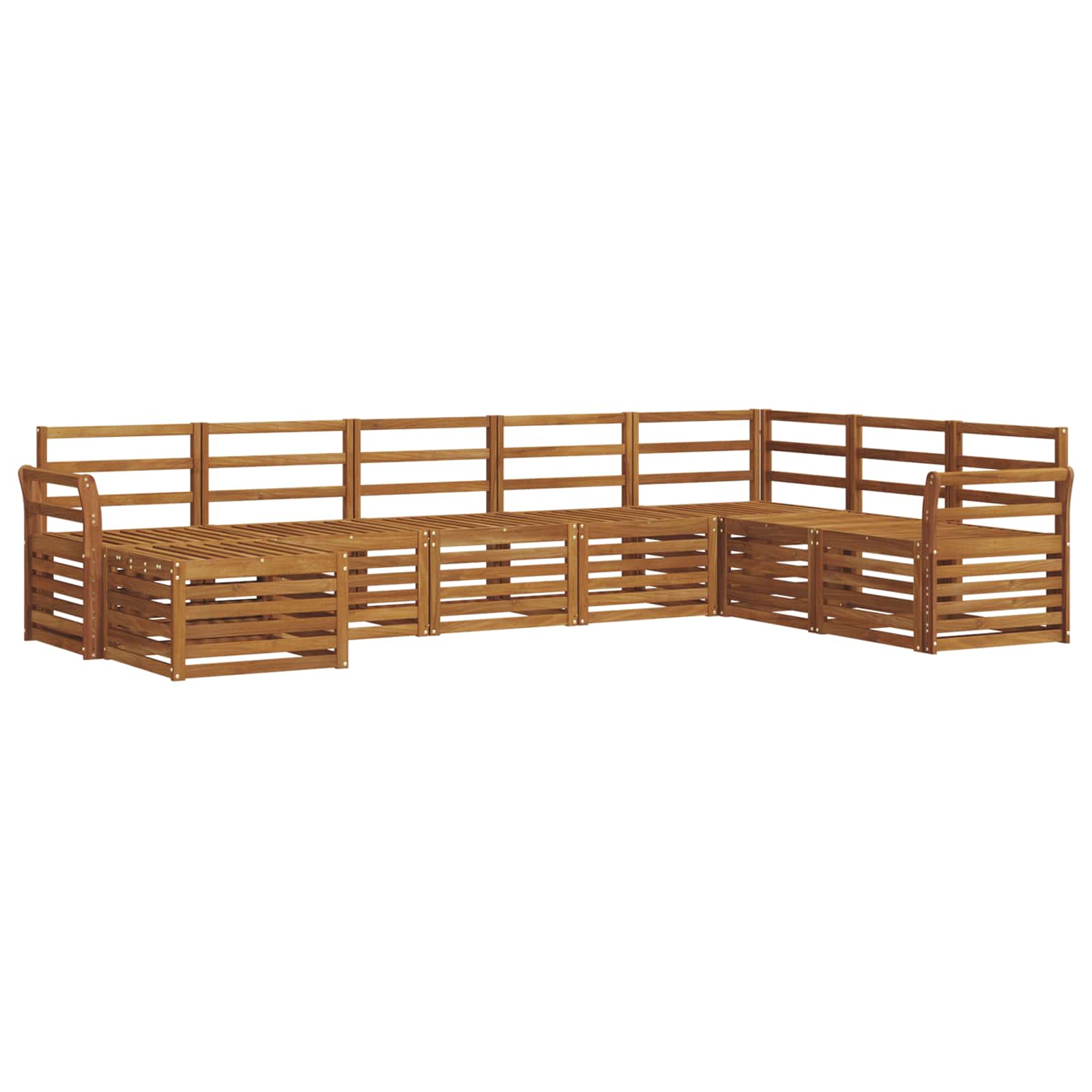 Outdoor-Sofagarnitur 8 pcs Natur Massivholz Akazie