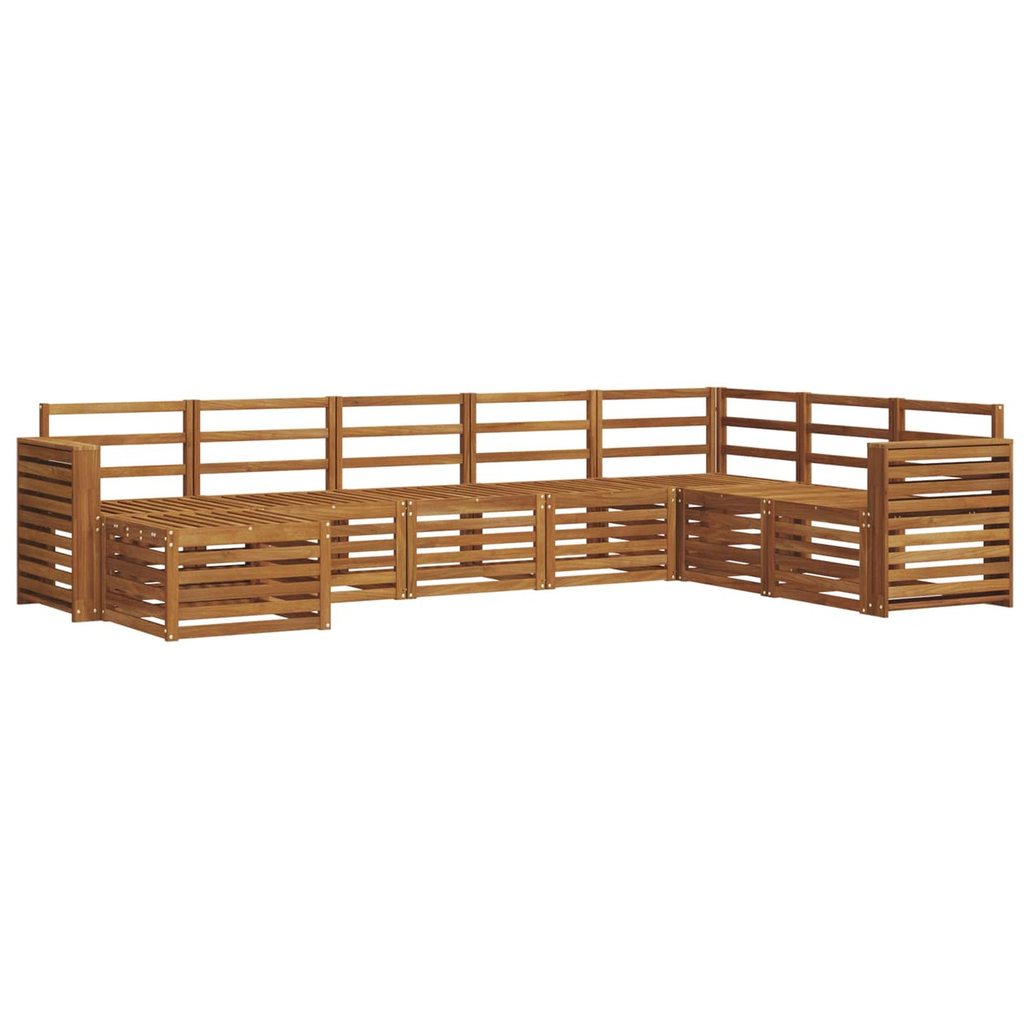 Outdoor-Sofagarnitur 8 pcs Natur Massivholz Akazie