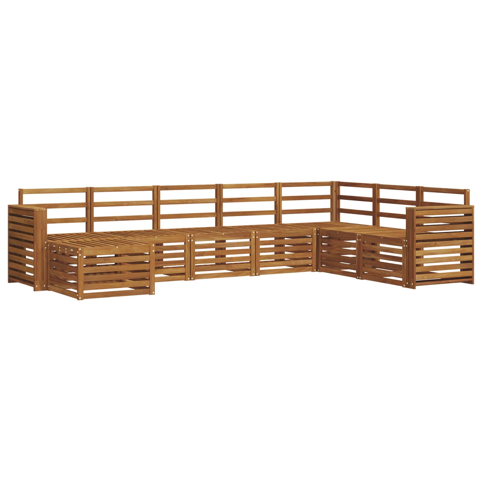 Outdoor-Sofagarnitur 8 pcs Natur Massivholz Akazie