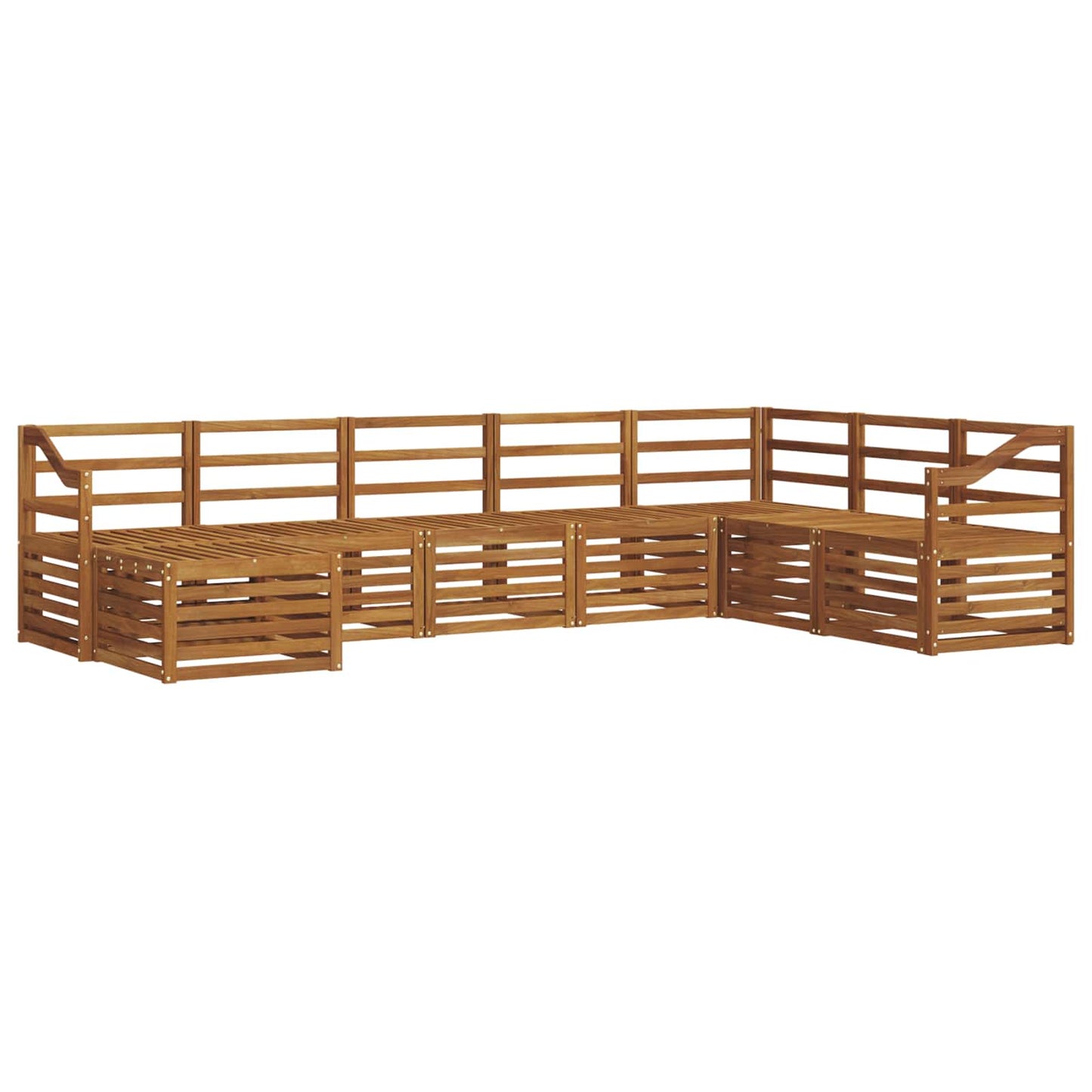 Outdoor-Sofagarnitur 8 pcs Natur Massivholz Akazie