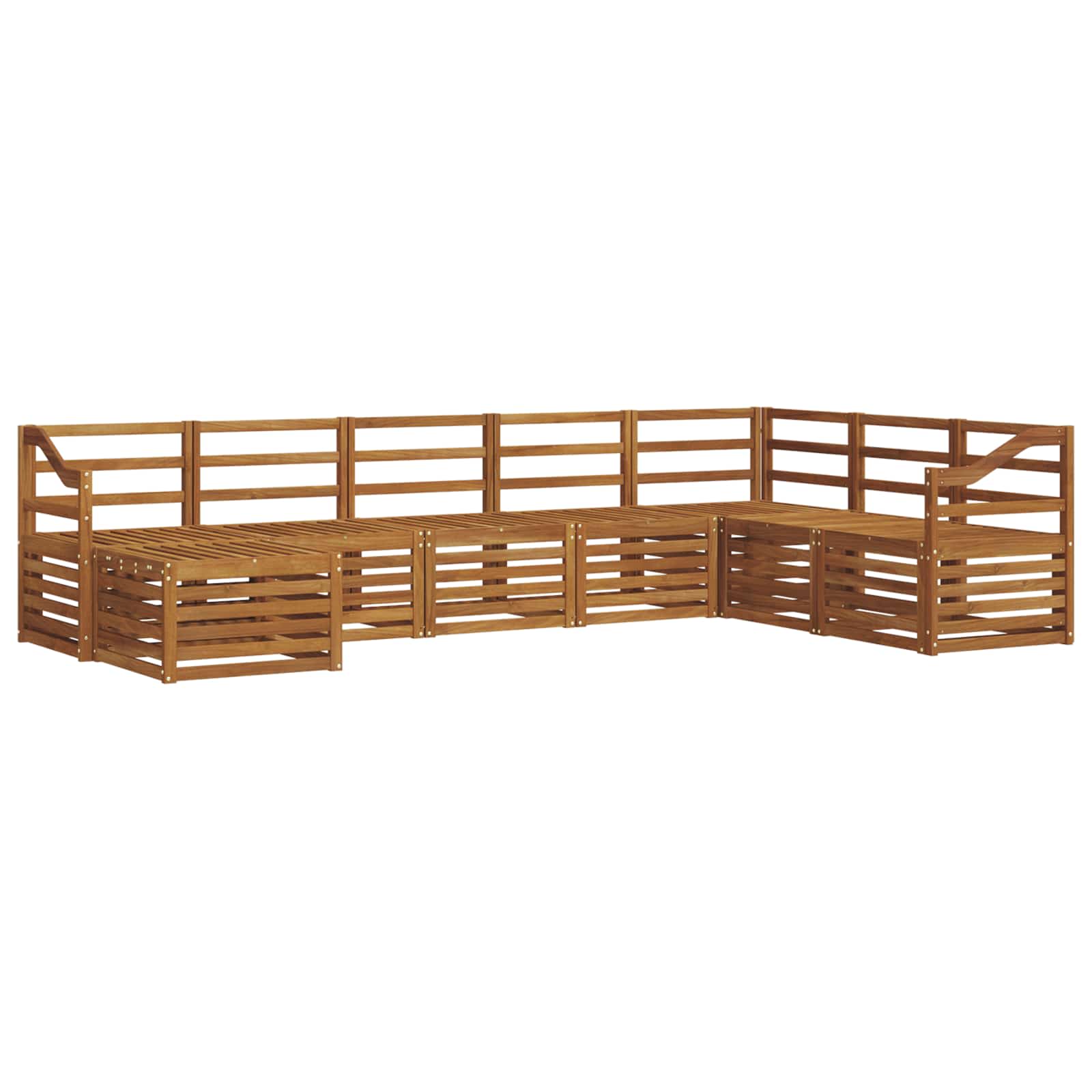 Outdoor-Sofagarnitur 8 pcs Natur Massivholz Akazie