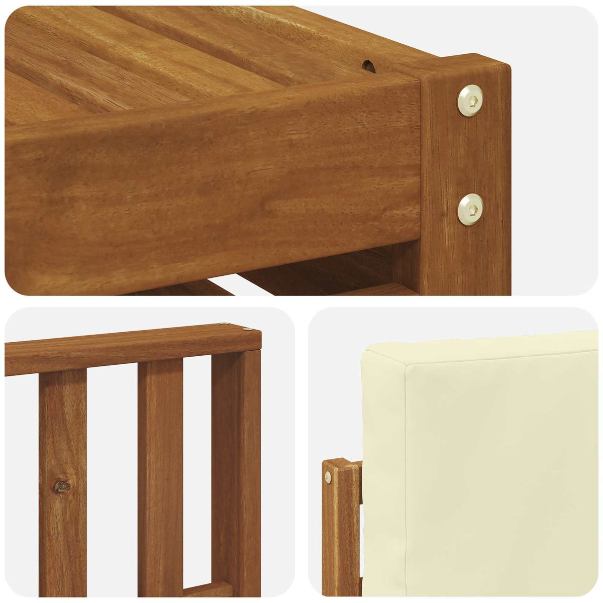 Outdoor-Sofagarnitur 9 stk. Natur und Creme