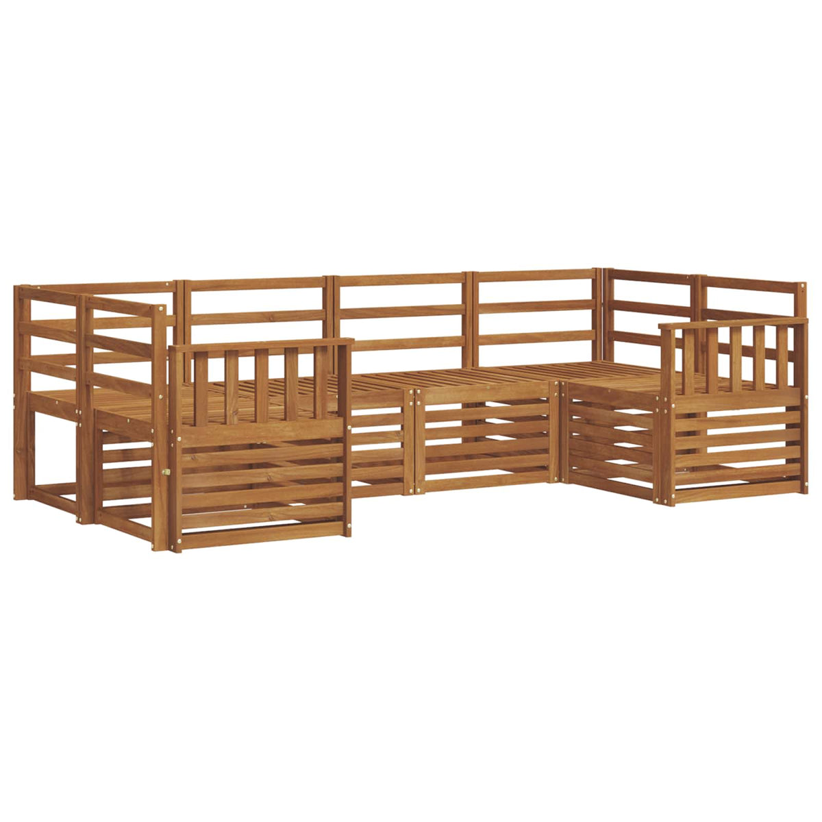 Outdoor-Sofagarnitur 6 stk. Natur