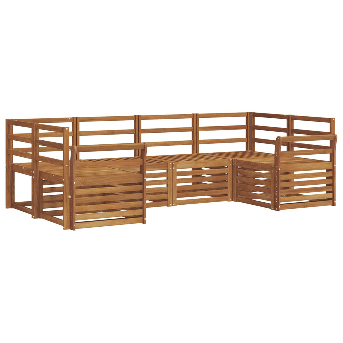 Outdoor-Sofagarnitur 6 stk. Natur