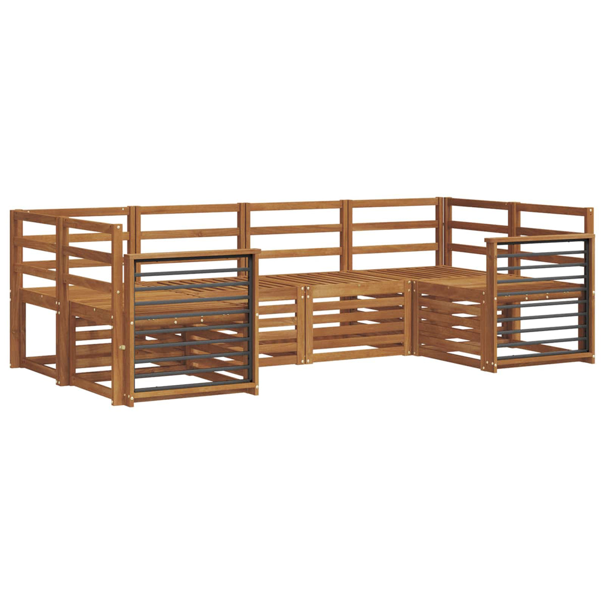 Outdoor-Sofagarnitur 6 stk. Natur