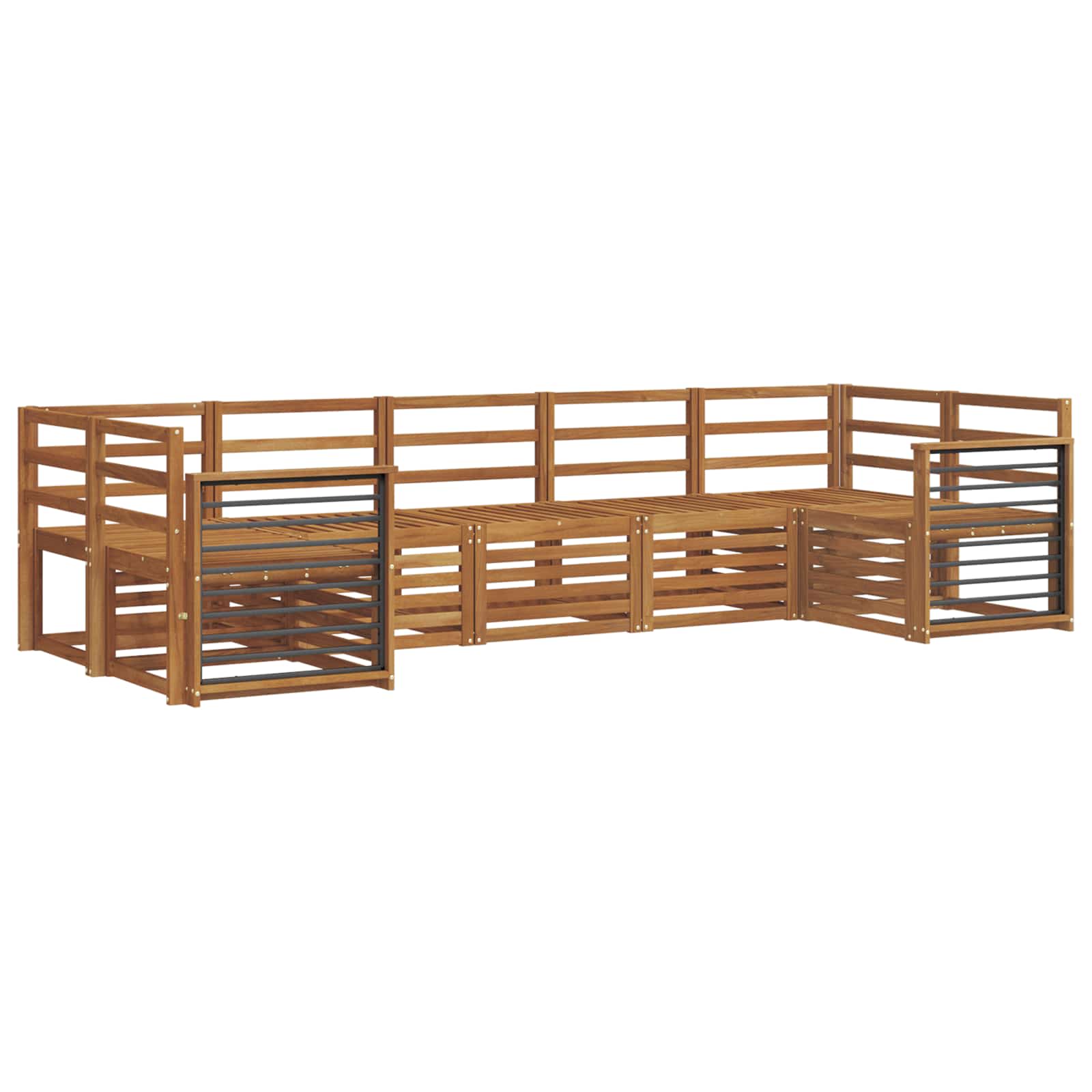 Ecksofa Set 7 pcs Natur
