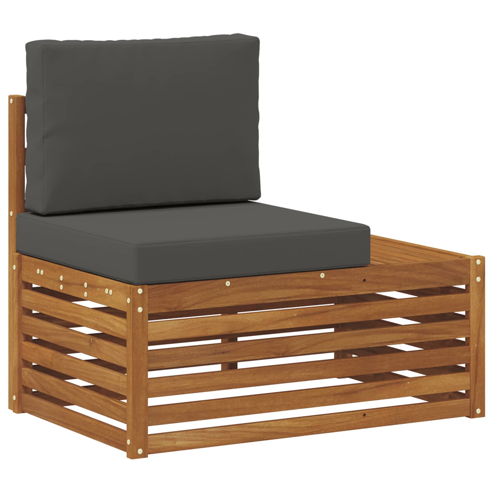 Outdoor-Sofagarnitur Natur und Anthrazit 59 x 59 x 37 cm