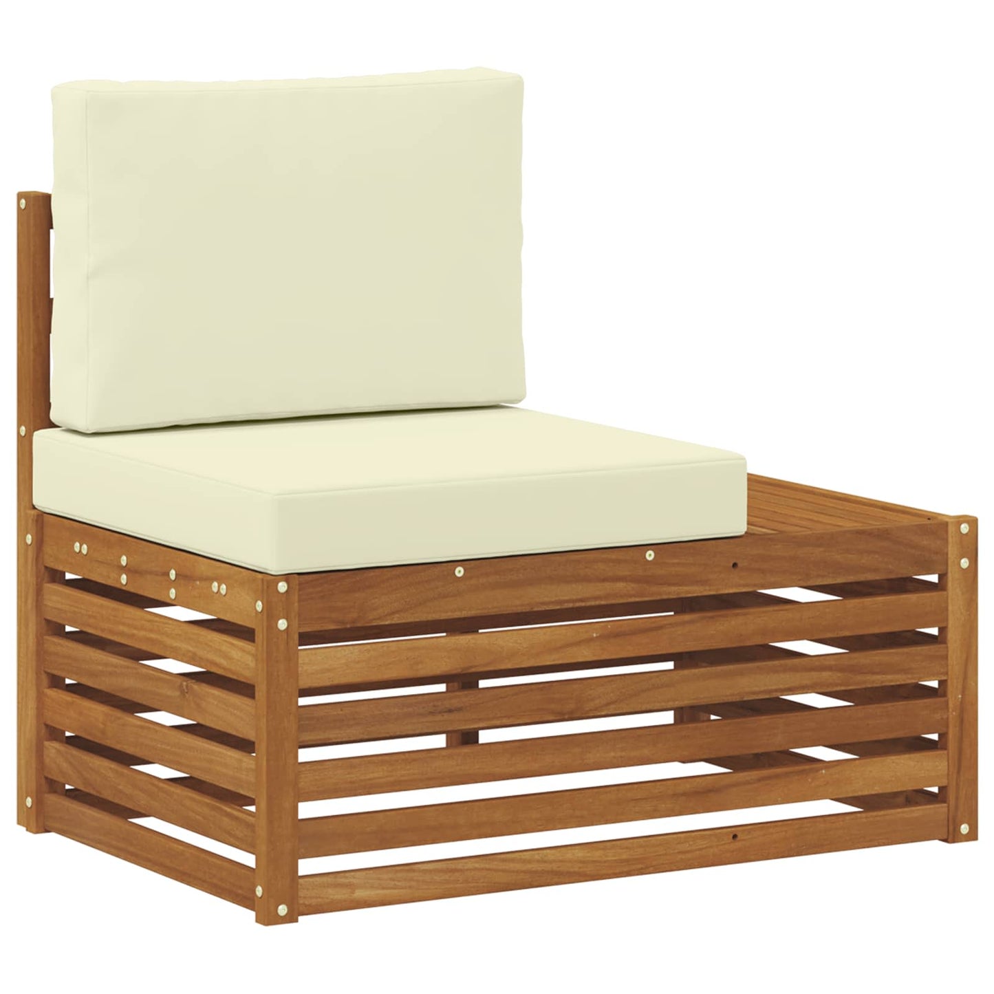 6 Stk. Outdoor-Sofagarnitur Massives Akazienholz und Polyester