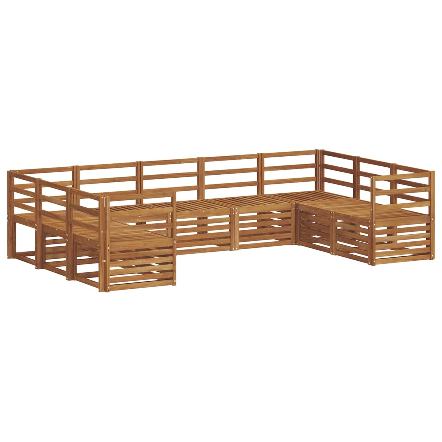 Ecksofa Set 9 pcs Natur
