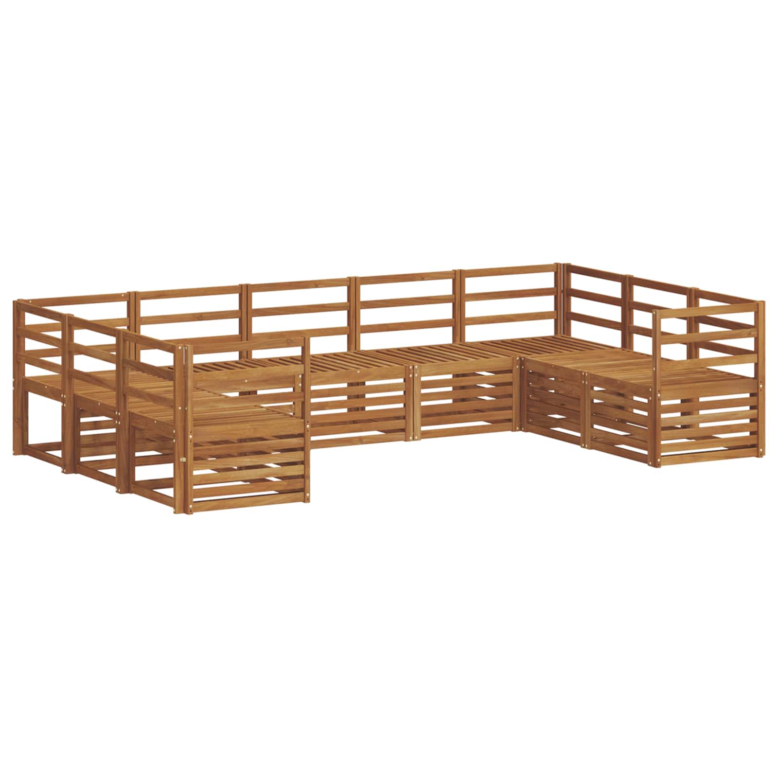 Ecksofa Set 9 pcs Natur