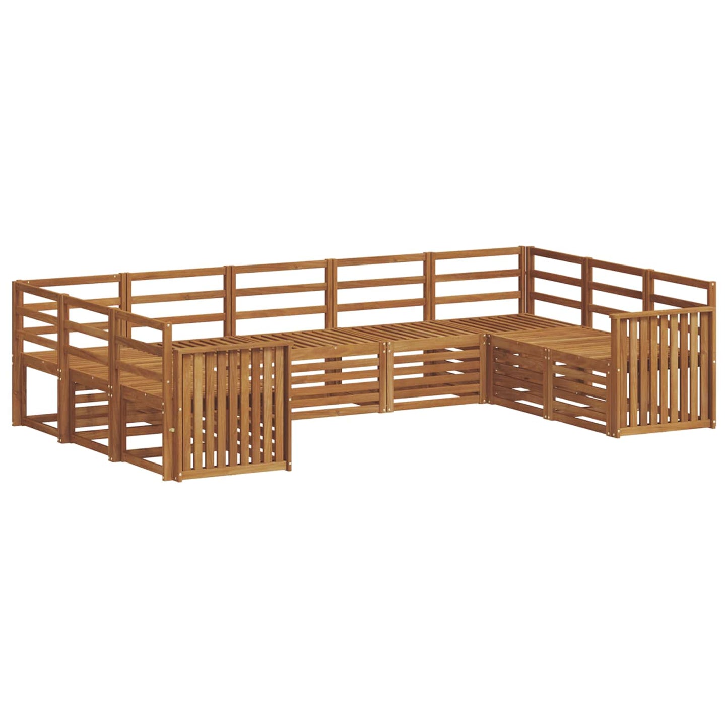 Ecksofa Set 9 pcs Natur