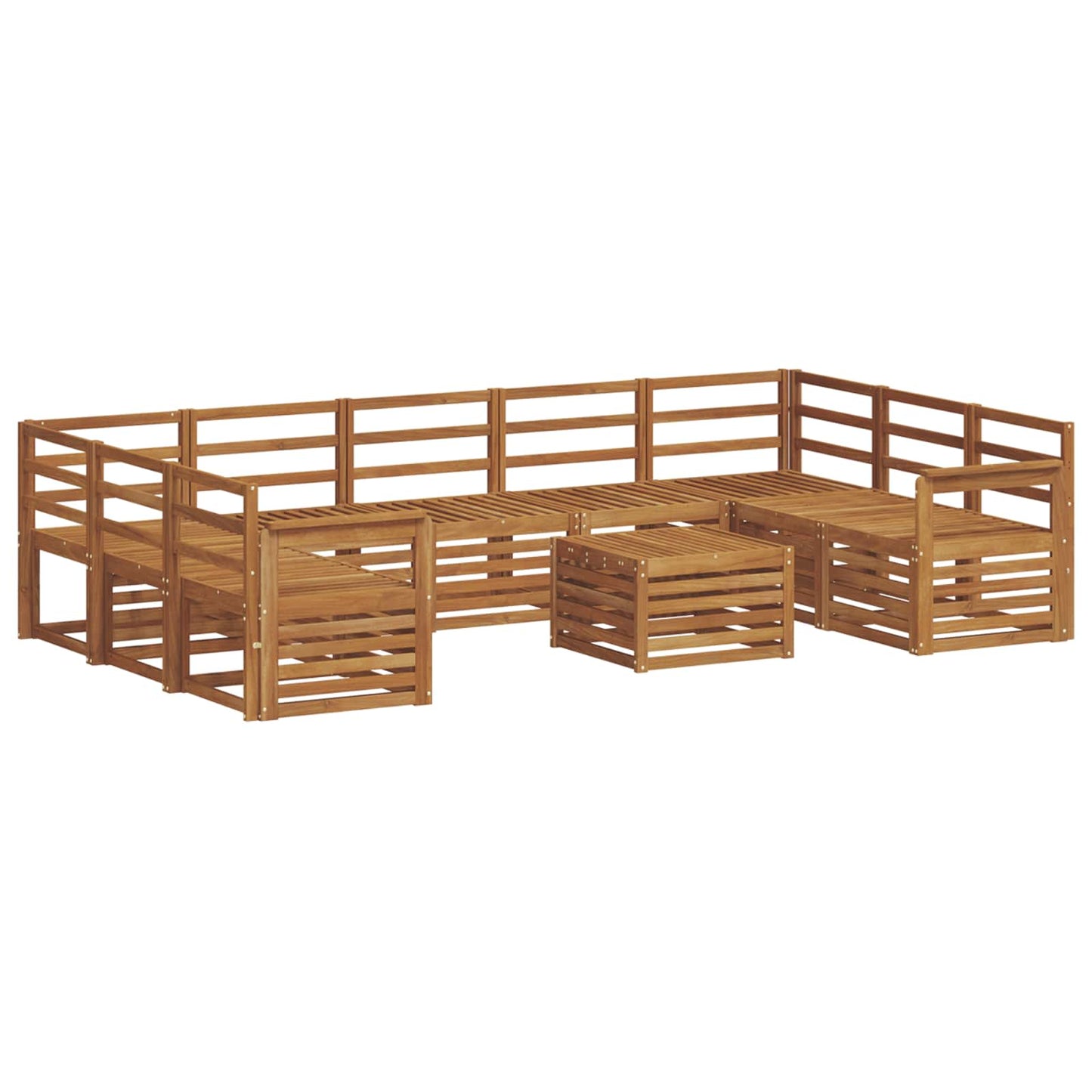 Sofagarnituren 10 pcs Natur Massivholz Akazie