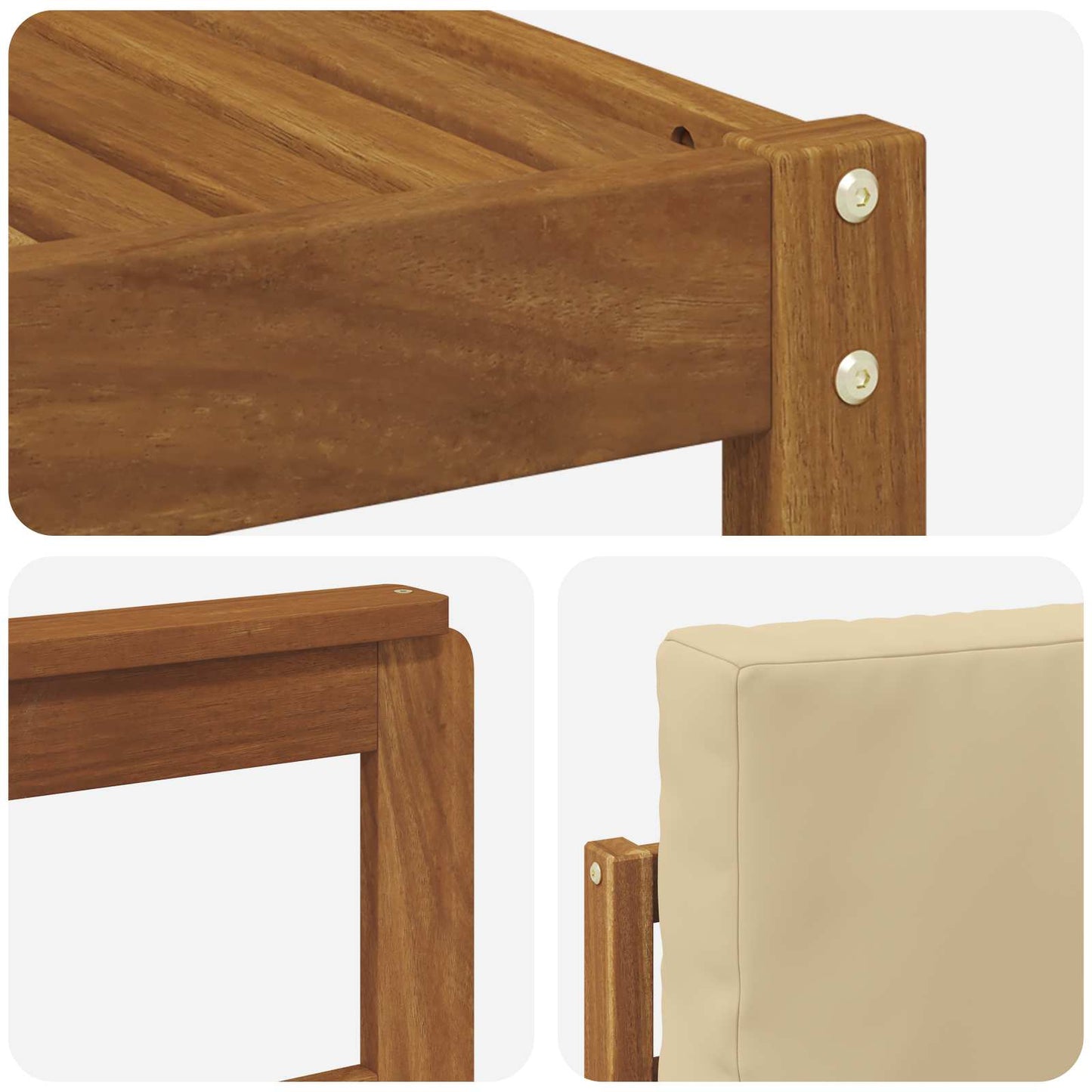 Outdoor-Sofagarnitur 10 stk. Natur und Beige
