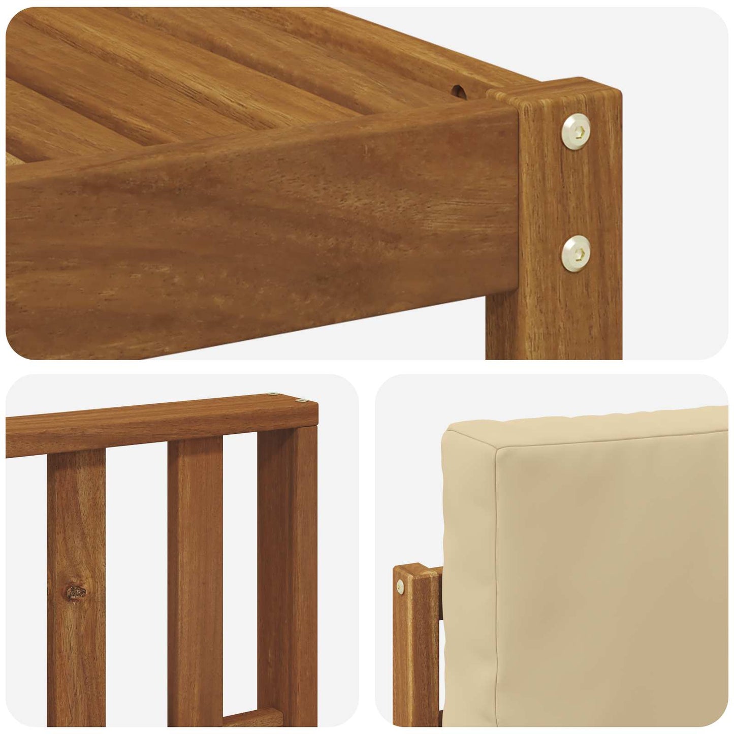Outdoor-Sofagarnitur 10 stk. Natur und Beige