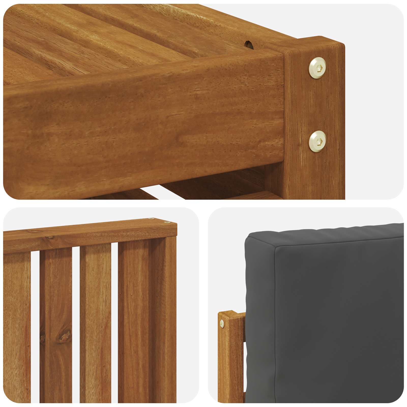 Outdoor-Sofagarnitur 10 stk. Natur und Anthrazit