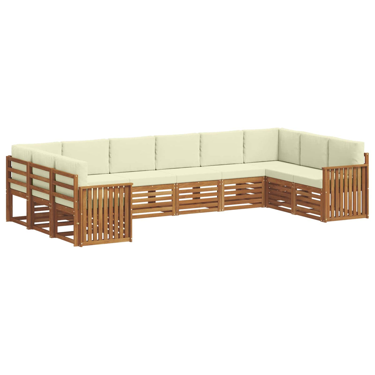 Outdoor-Sofagarnitur 10 stk. Natur und Creme