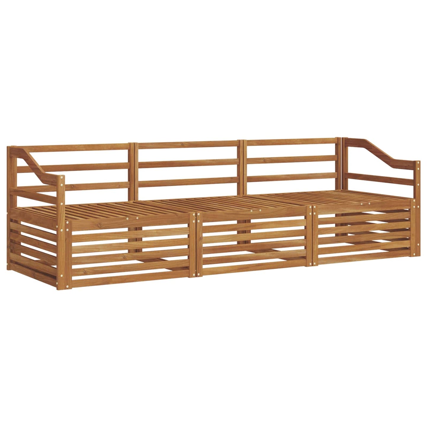 Outdoor-Sofagarnitur 3 pcs Natur Massivholz Akazie