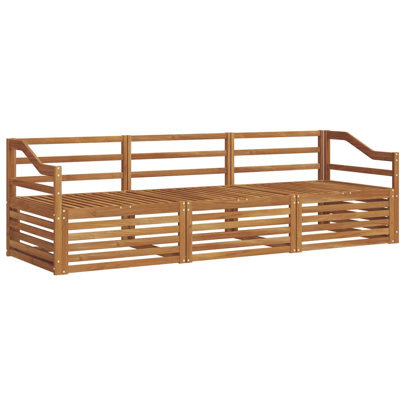 Outdoor-Sofagarnitur 3 pcs Natur Massivholz Akazie