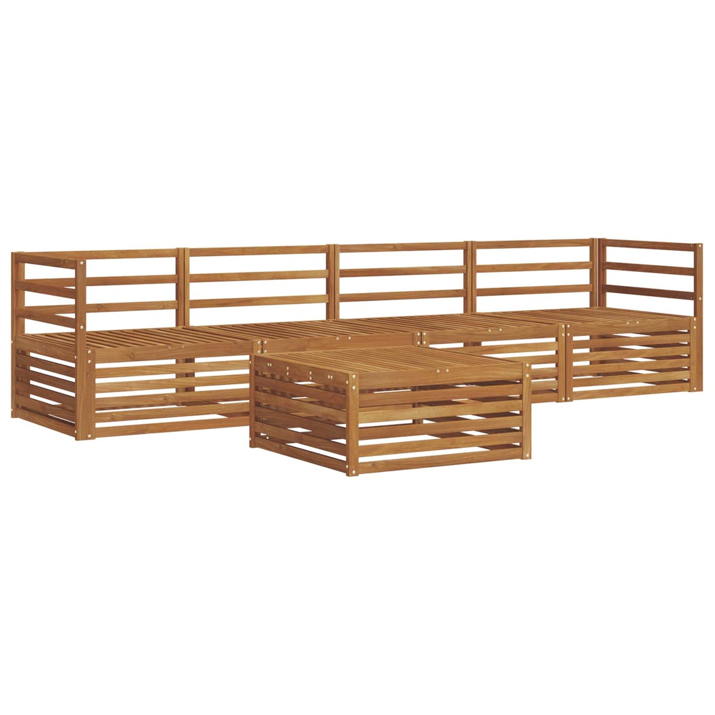 Outdoor-Sofagarnitur 5 pcs Natur Massivholz Akazie